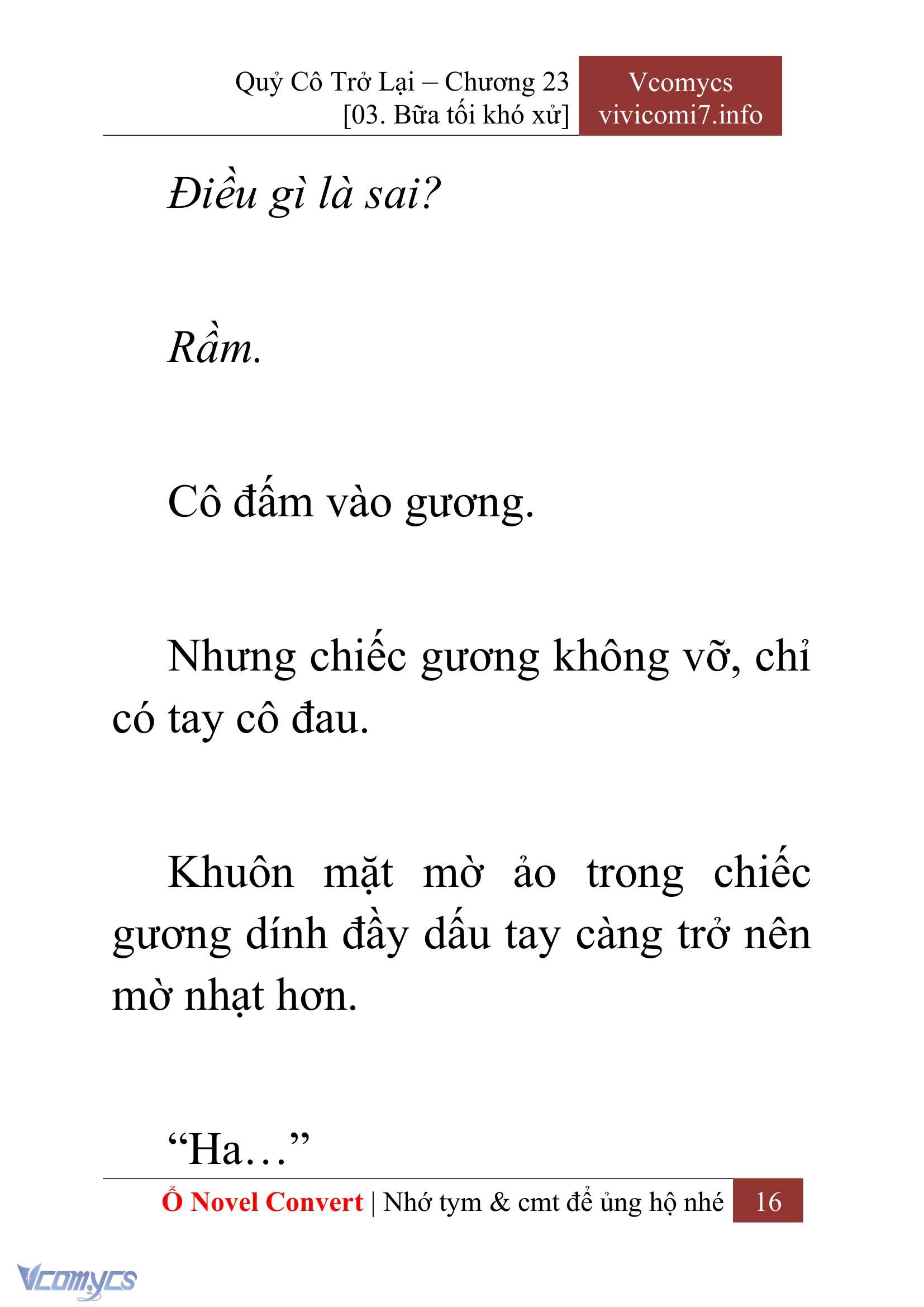 [Novel] Quý Cô Trở Lại Chap 23 - Next Chap 24