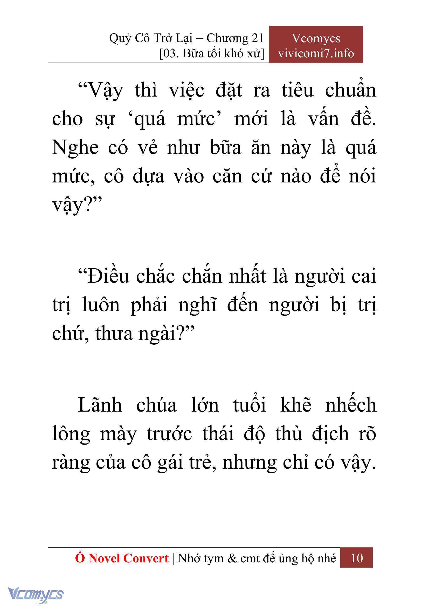 [Novel] Quý Cô Trở Lại Chap 21 - Next Chap 22