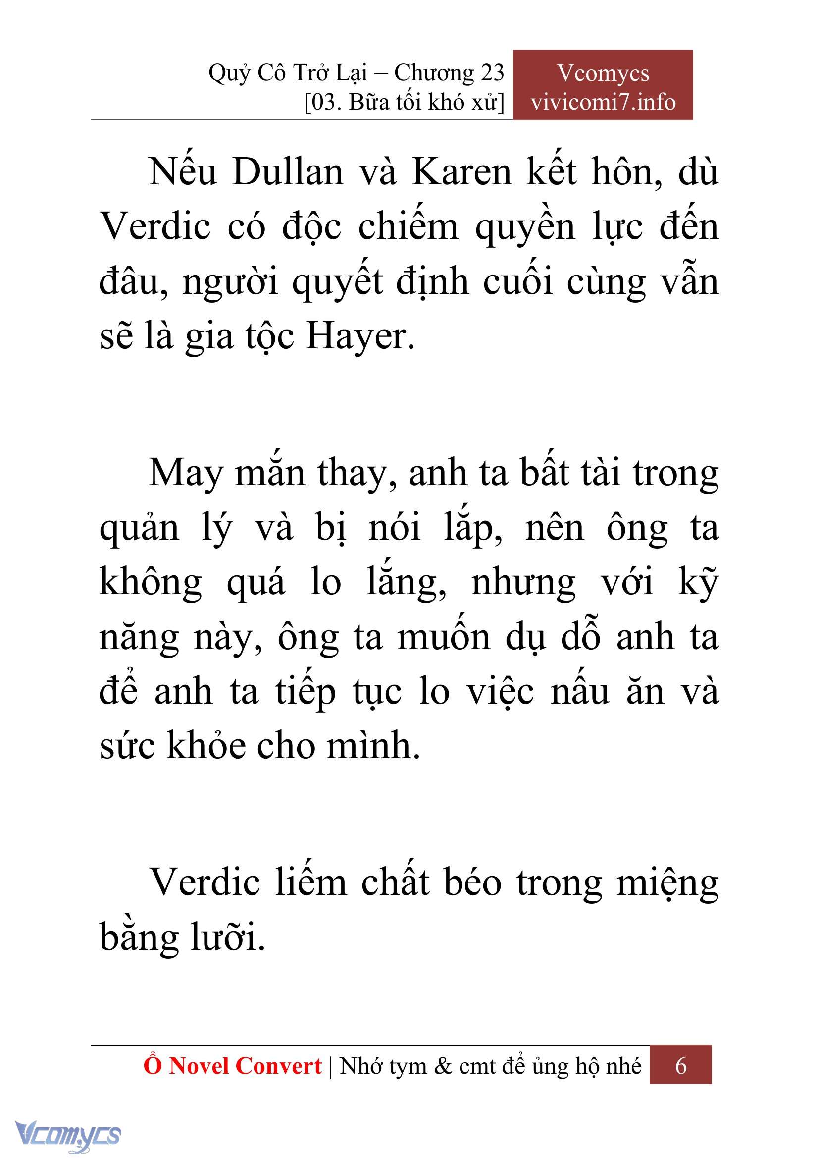 [Novel] Quý Cô Trở Lại Chap 23 - Next Chap 24