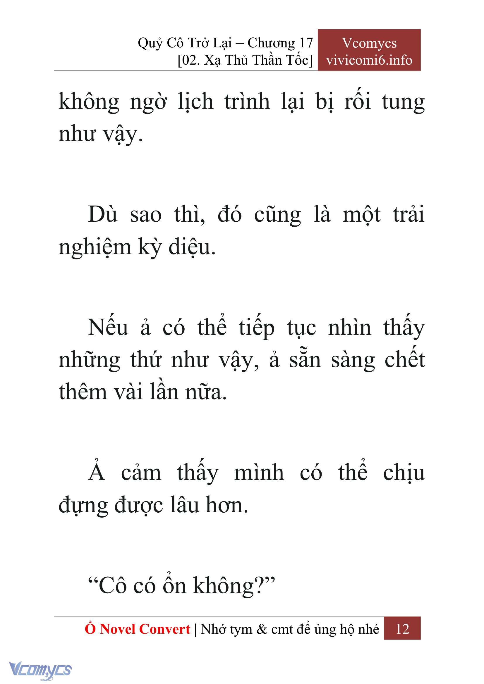 [Novel] Quý Cô Trở Lại Chap 17 - Trang 2