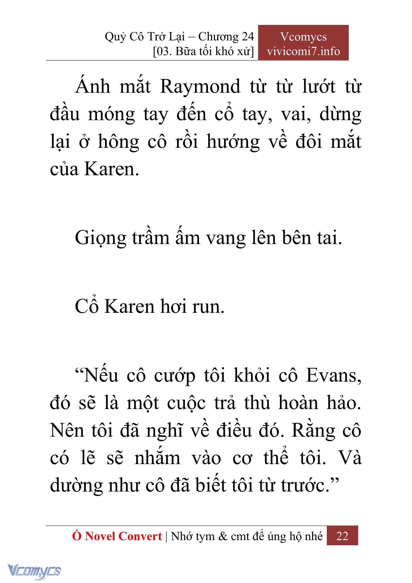 [Novel] Quý Cô Trở Lại Chap 24 - Next 