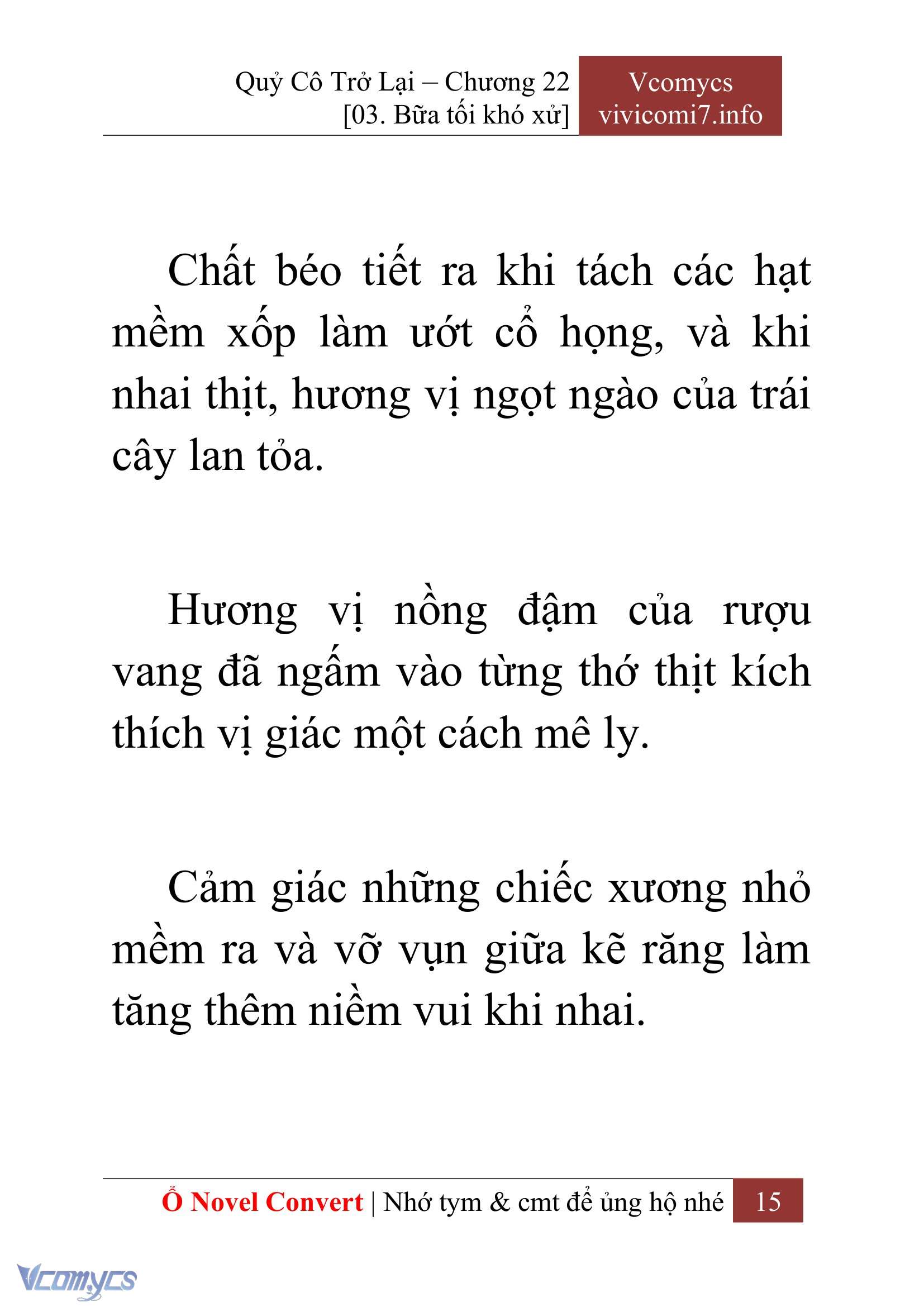 [Novel] Quý Cô Trở Lại Chap 22 - Next Chap 23