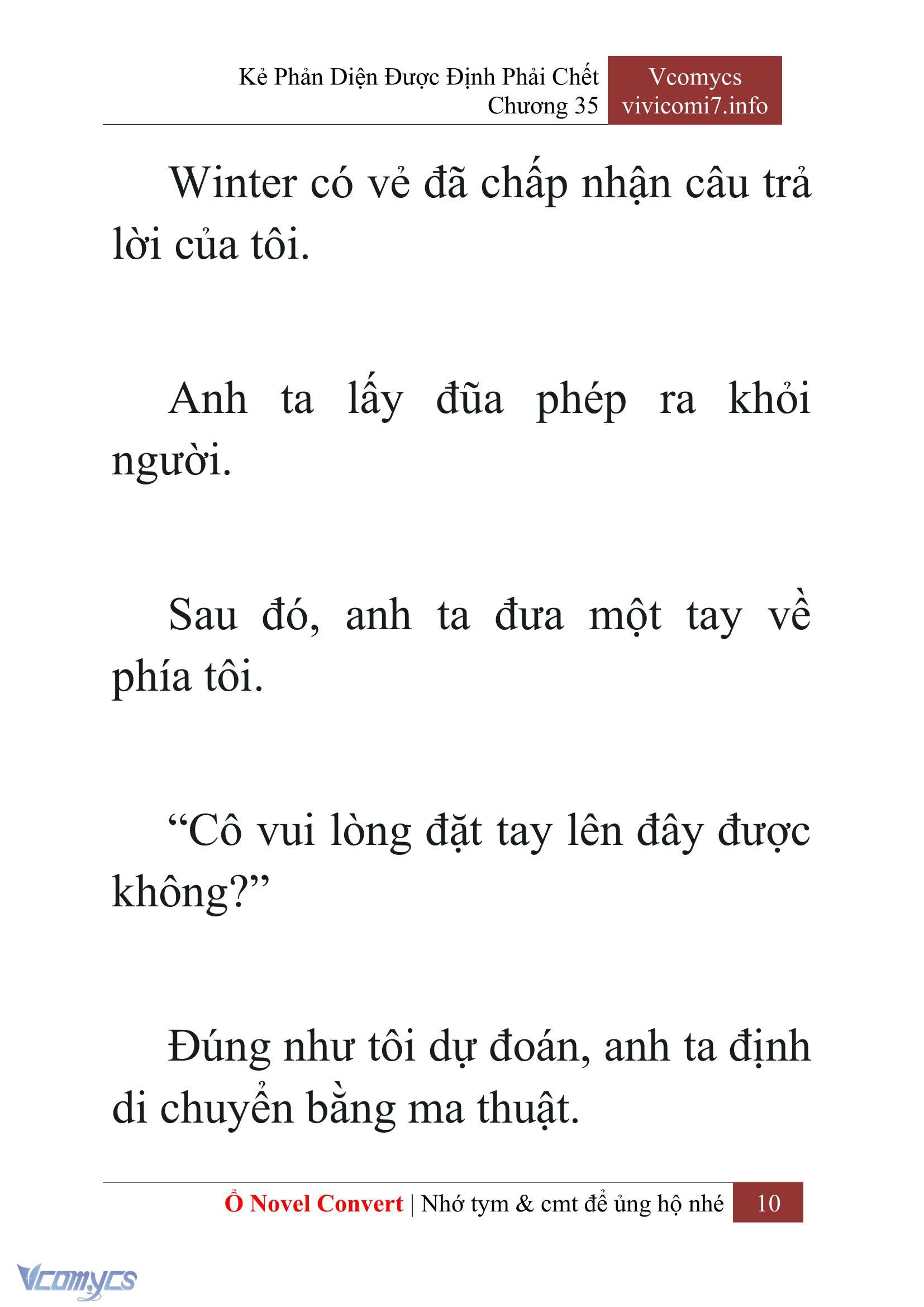 [Novel] Kẻ Phản Diện Được Định Phải Chết Chap 35 - Next 