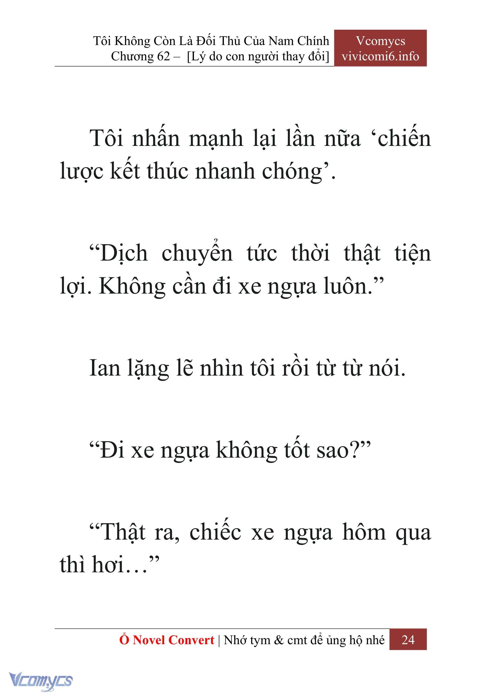 [Novel] Tôi Không Còn Là Đối Thủ Của Nam Chính Chap 62 - Next Chap 63