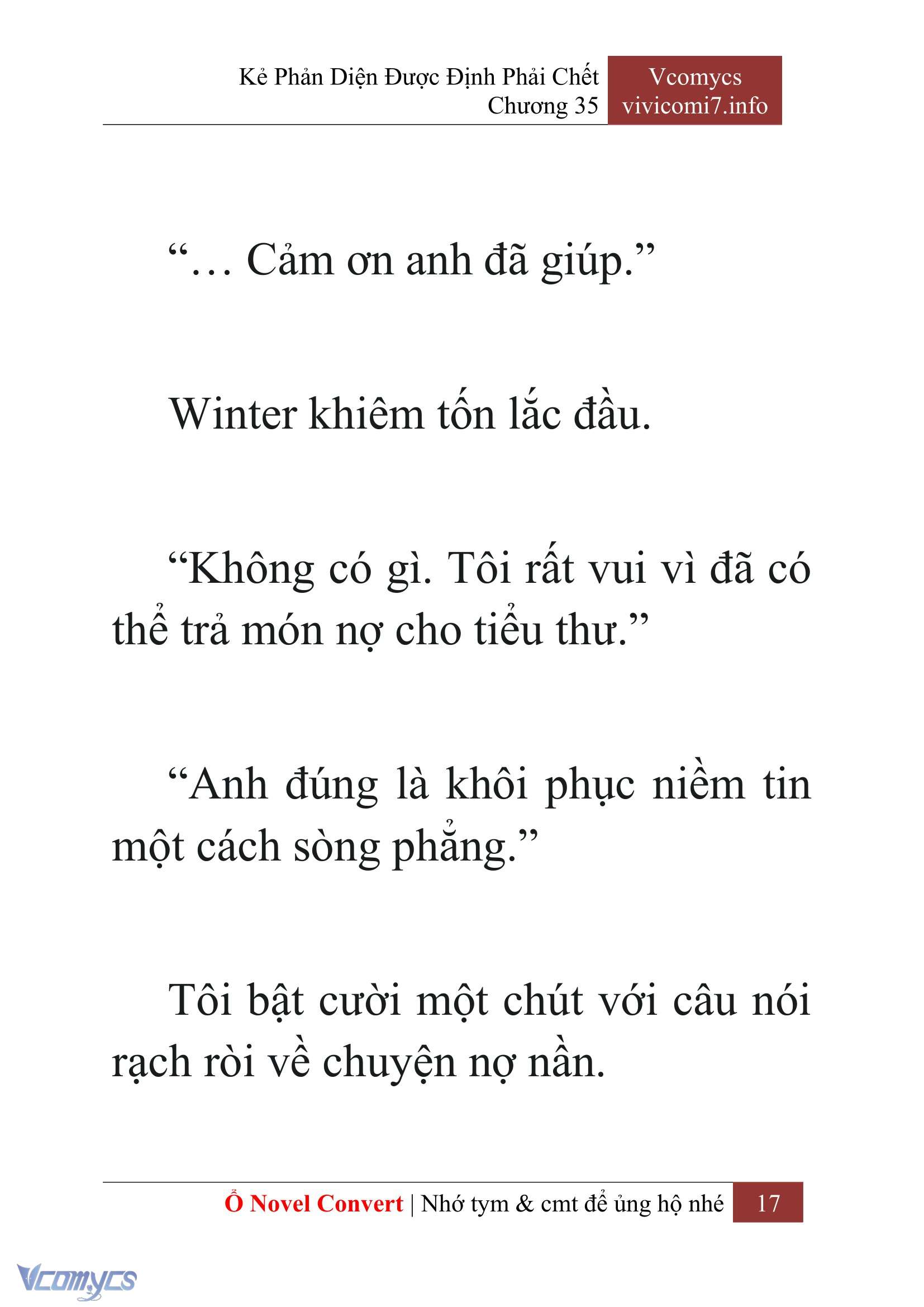 [Novel] Kẻ Phản Diện Được Định Phải Chết Chap 35 - Next 