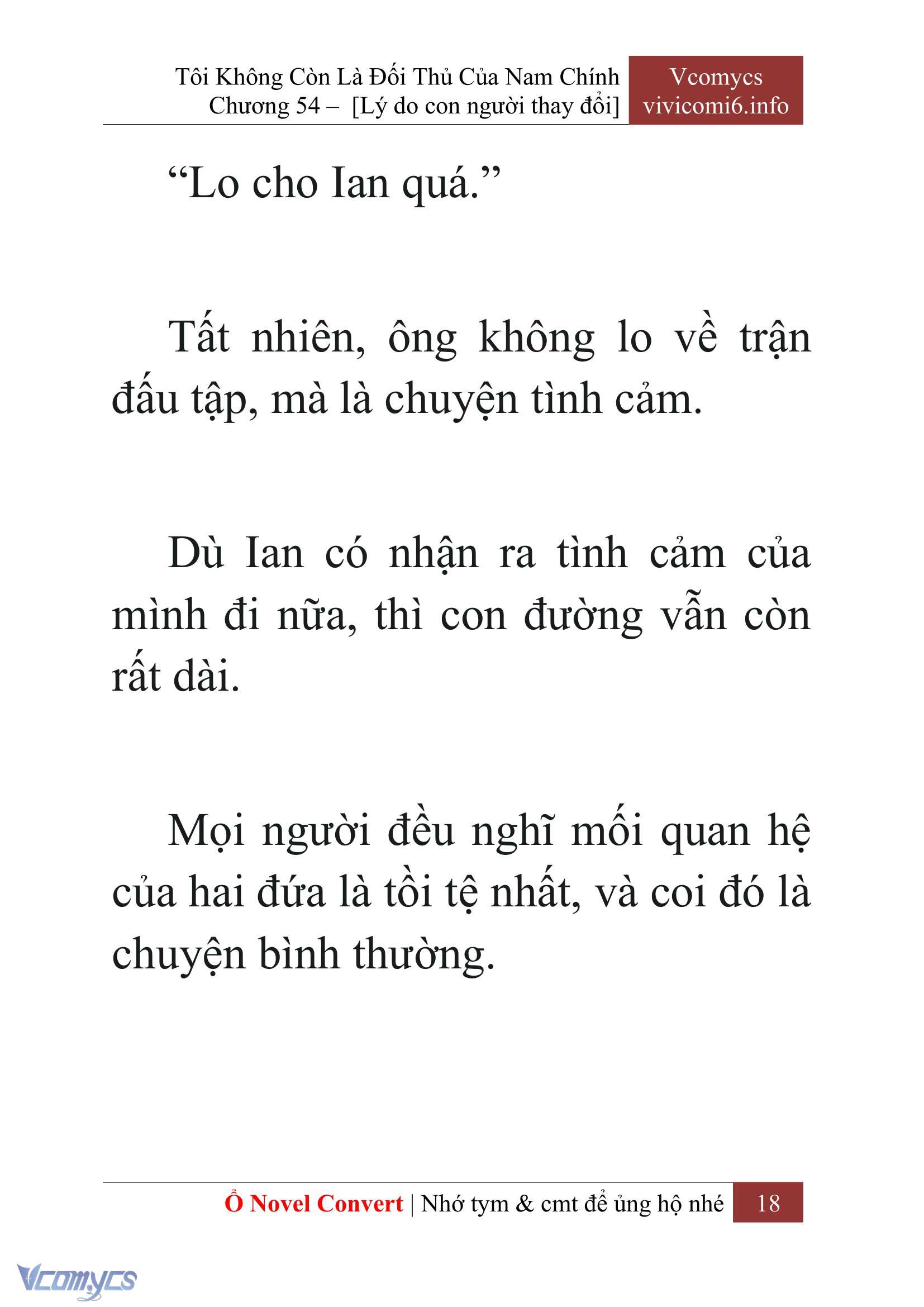 [Novel] Tôi Không Còn Là Đối Thủ Của Nam Chính Chap 54 - Trang 2