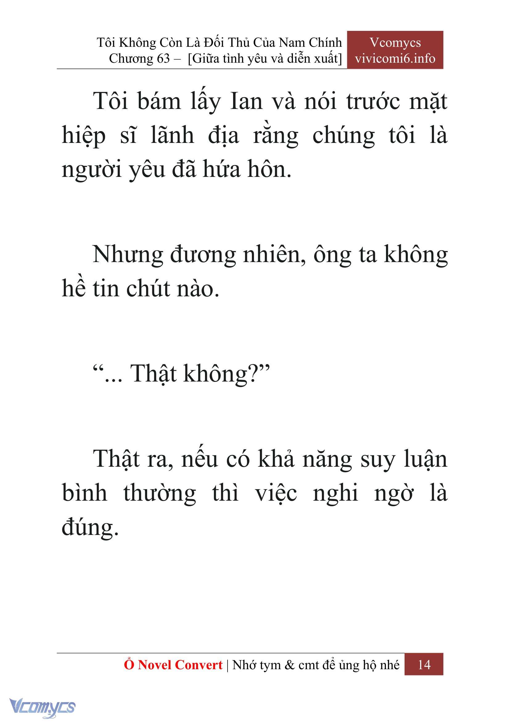 [Novel] Tôi Không Còn Là Đối Thủ Của Nam Chính Chap 63 - Next 