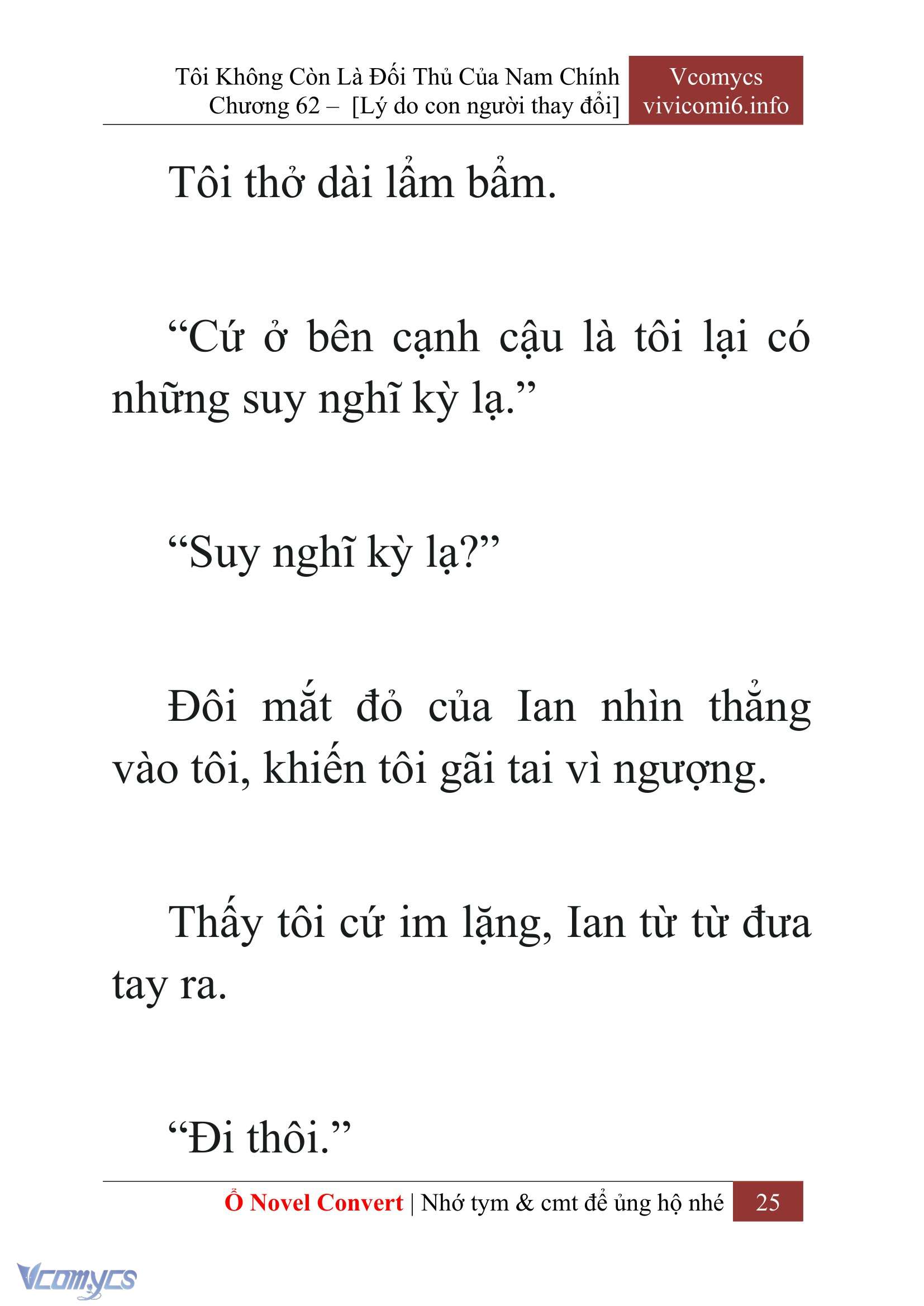 [Novel] Tôi Không Còn Là Đối Thủ Của Nam Chính Chap 62 - Next Chap 63