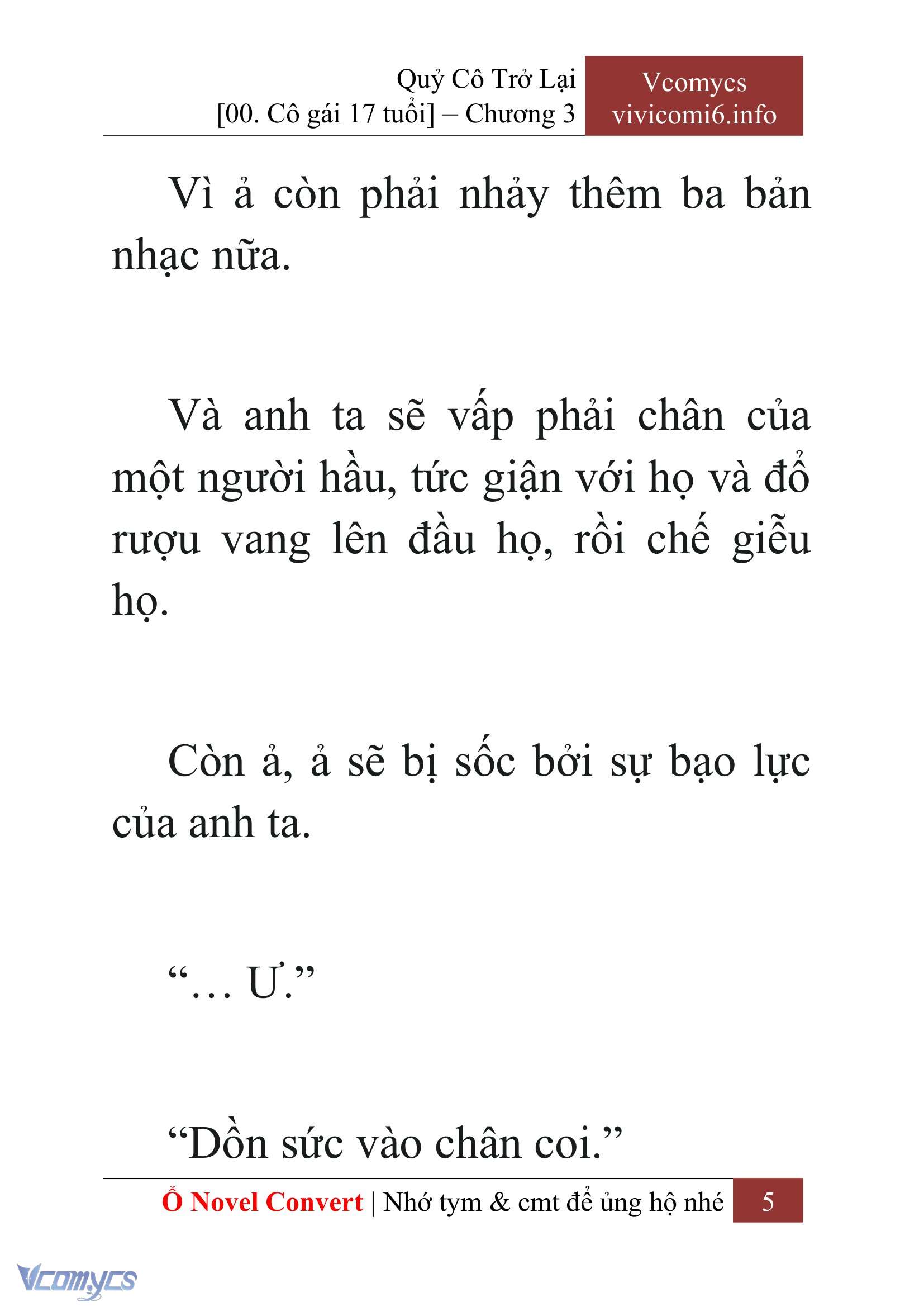 [Novel] Quý Cô Trở Lại Chap 3 - Trang 2
