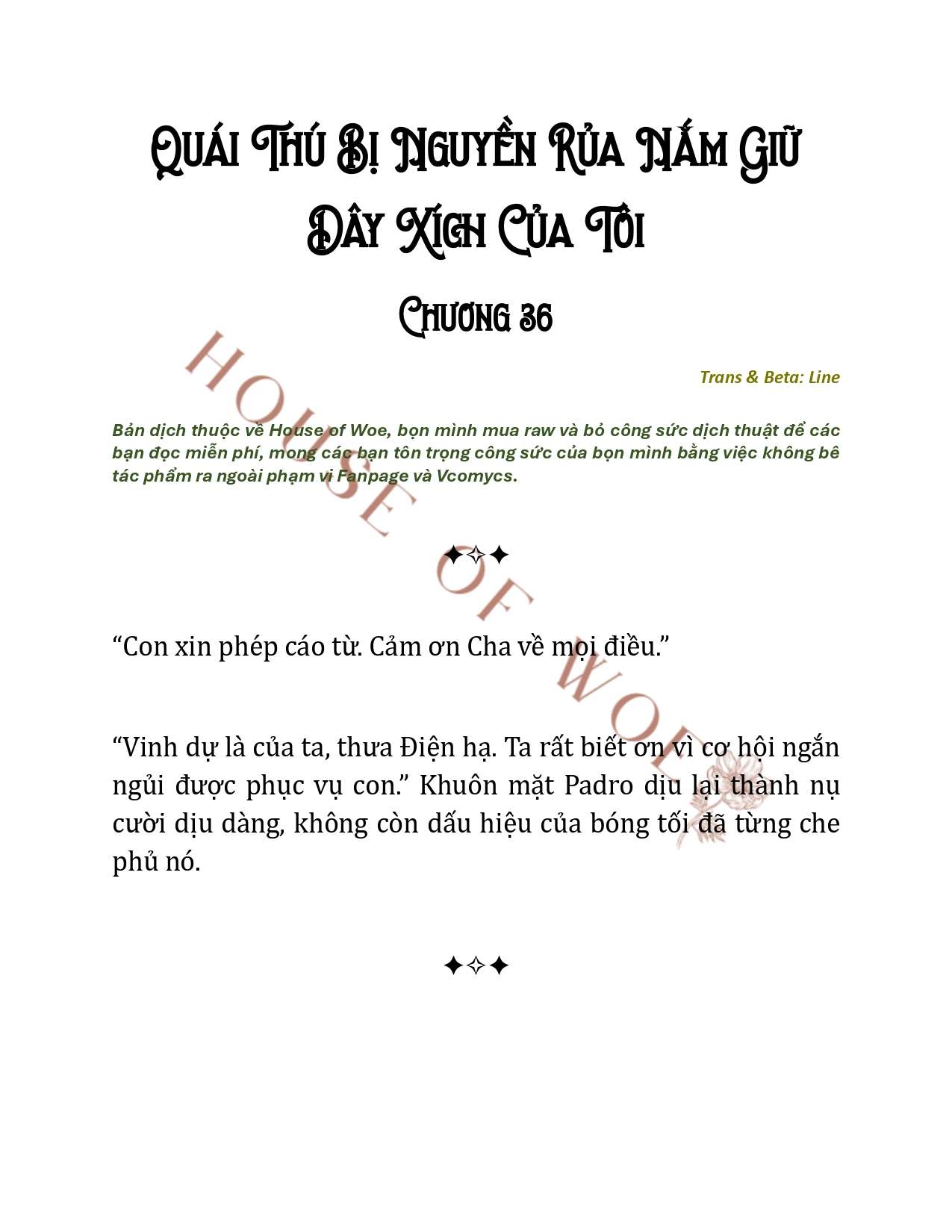 [NOVEL] QUÁI THÚ BỊ NGUYỀN RỦA NẮM GIỮ DÂY XÍCH CỦA TÔI Chap 36 - Next Chap 37