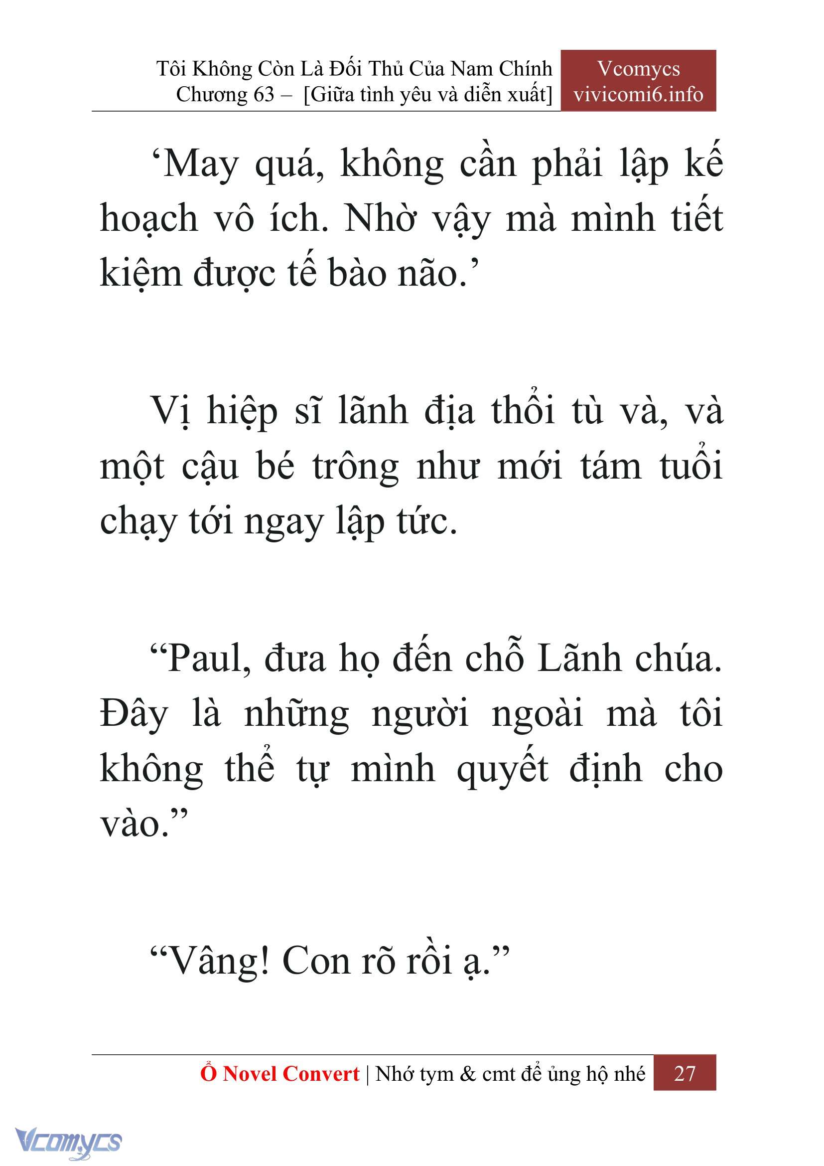 [Novel] Tôi Không Còn Là Đối Thủ Của Nam Chính Chap 63 - Next 