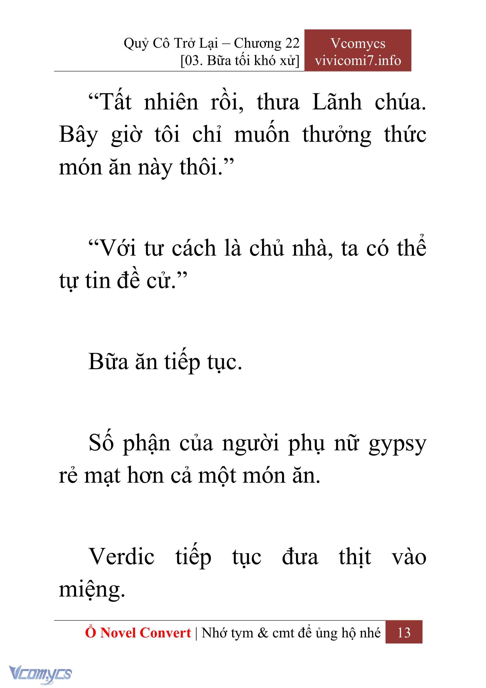 [Novel] Quý Cô Trở Lại Chap 22 - Next Chap 23