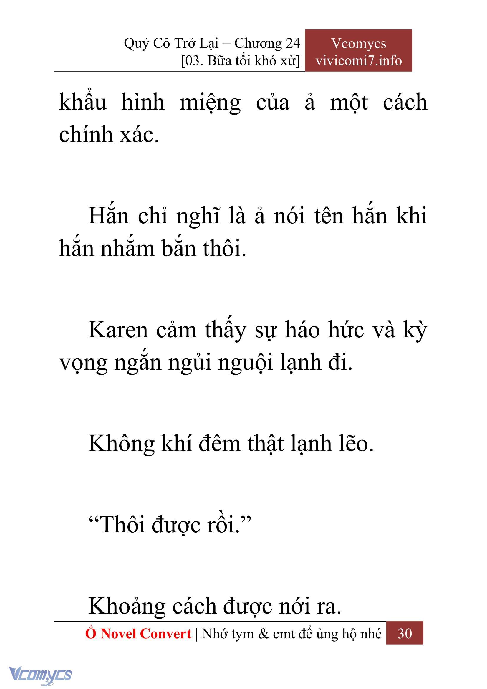 [Novel] Quý Cô Trở Lại Chap 24 - Next 
