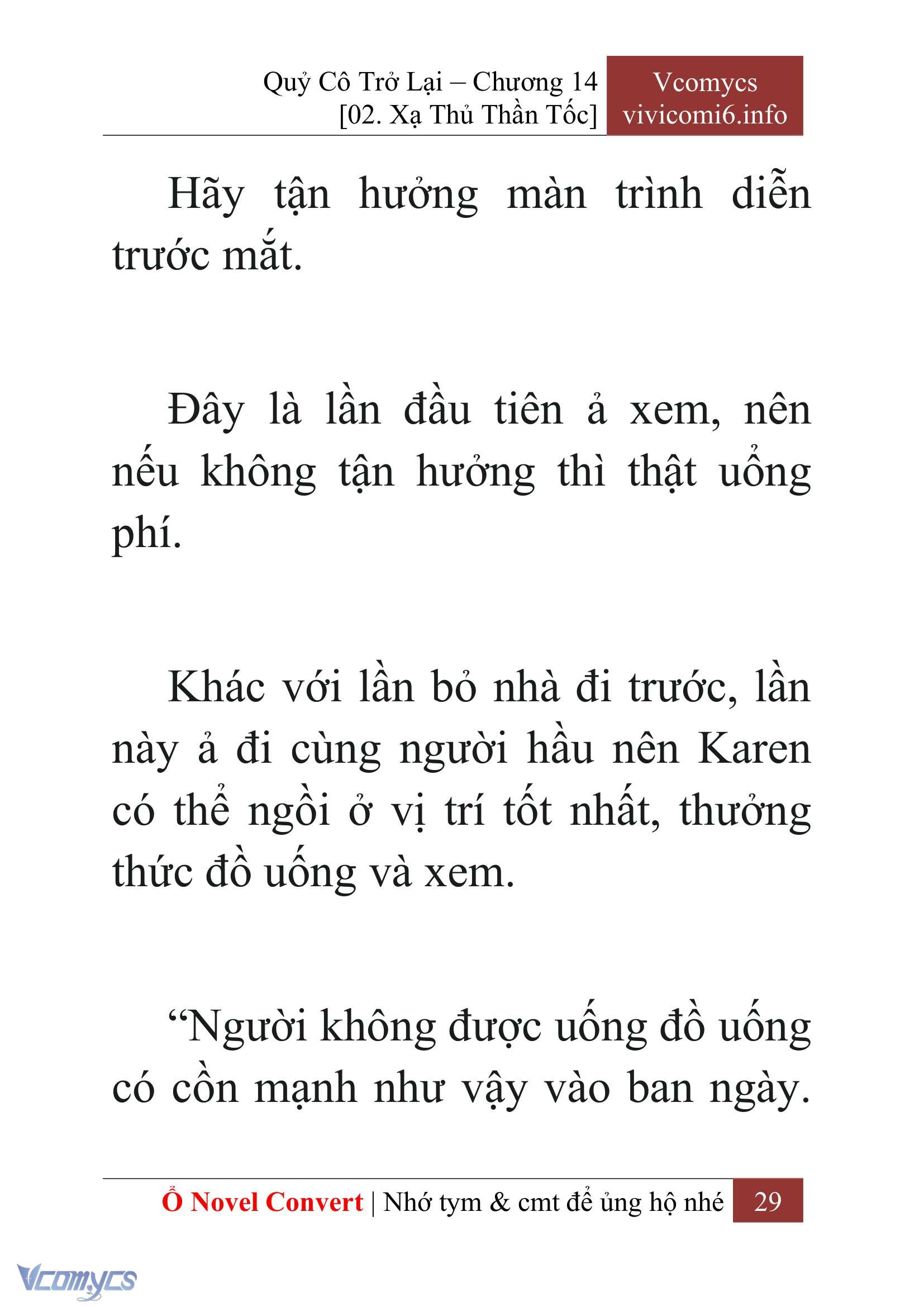 [Novel] Quý Cô Trở Lại Chap 14 - Trang 2