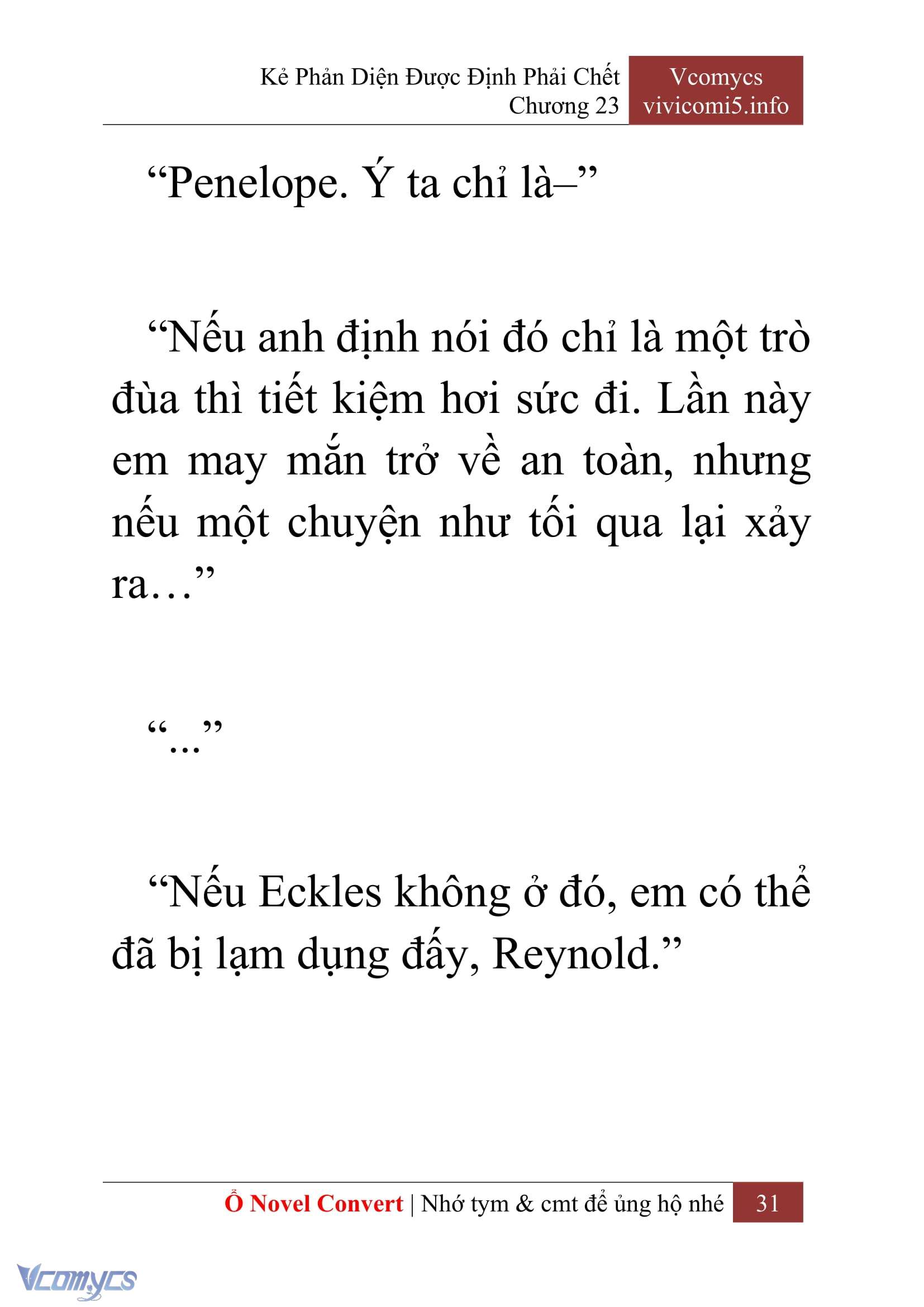[Novel] Kẻ Phản Diện Được Định Phải Chết Chap 23 - Trang 2