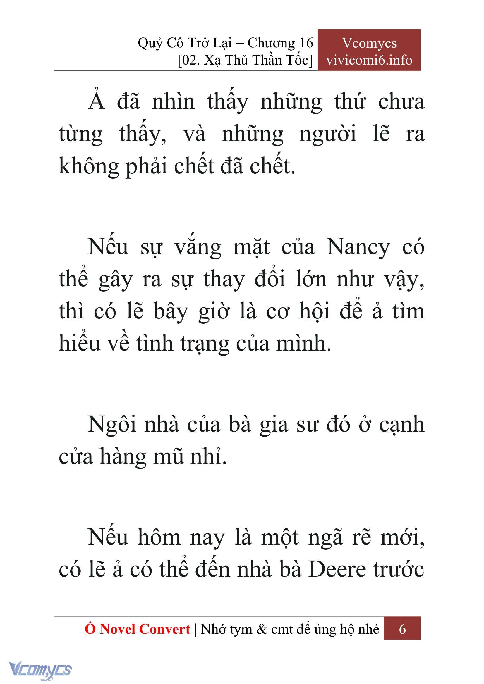 [Novel] Quý Cô Trở Lại Chap 16 - Trang 2