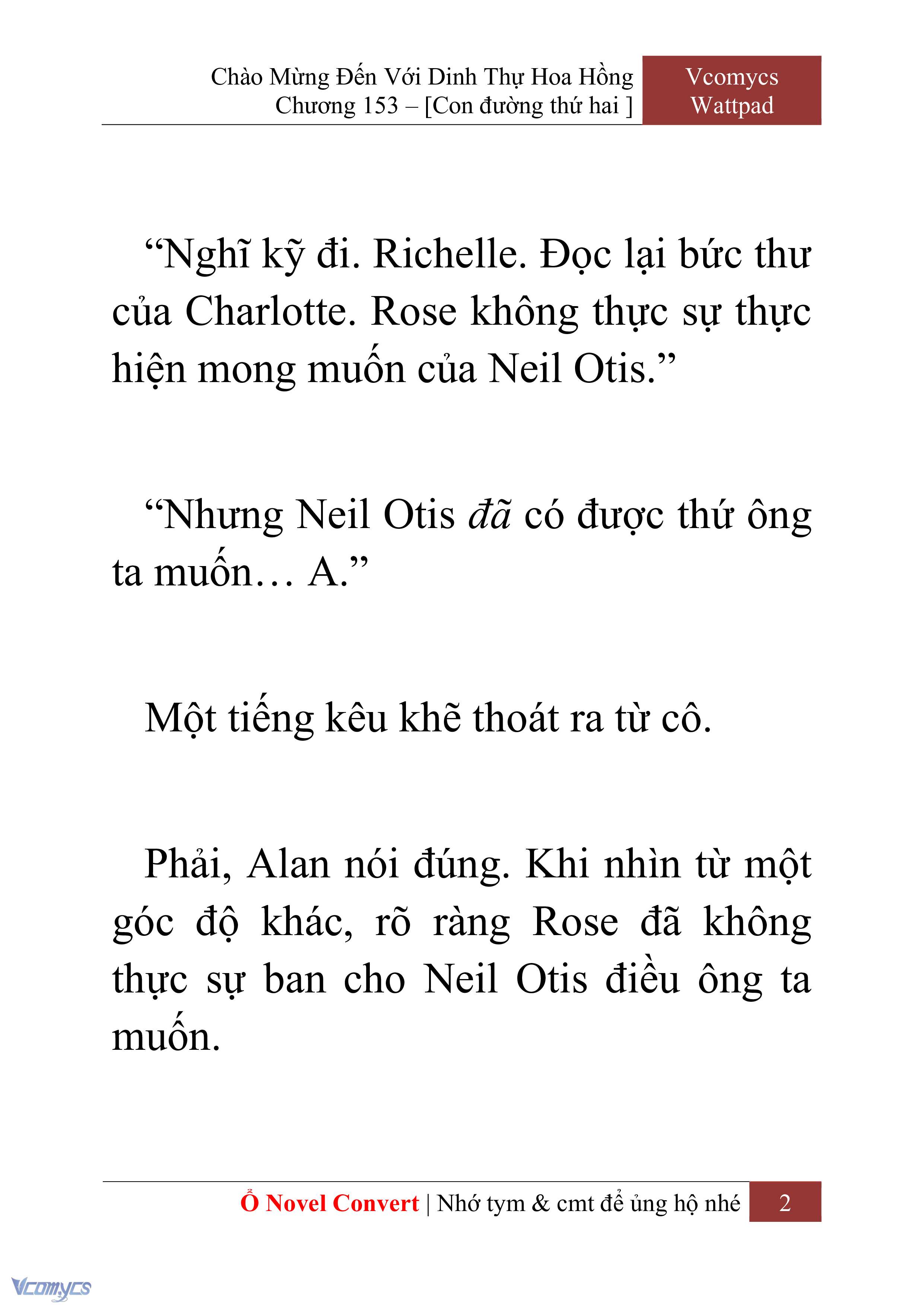[Novel] Chào Mừng Đến Với Dinh Thự Hoa Hồng Chap 153 - Trang 2