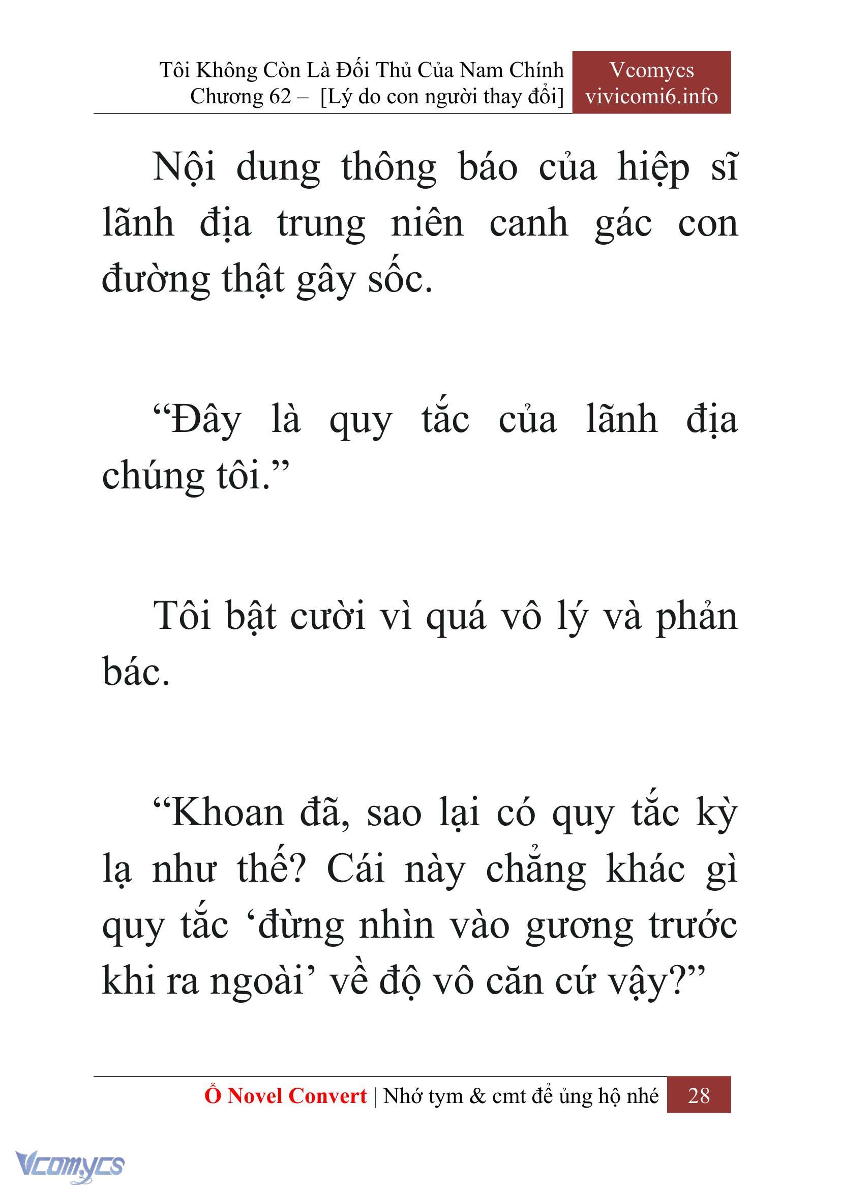 [Novel] Tôi Không Còn Là Đối Thủ Của Nam Chính Chap 62 - Next Chap 63