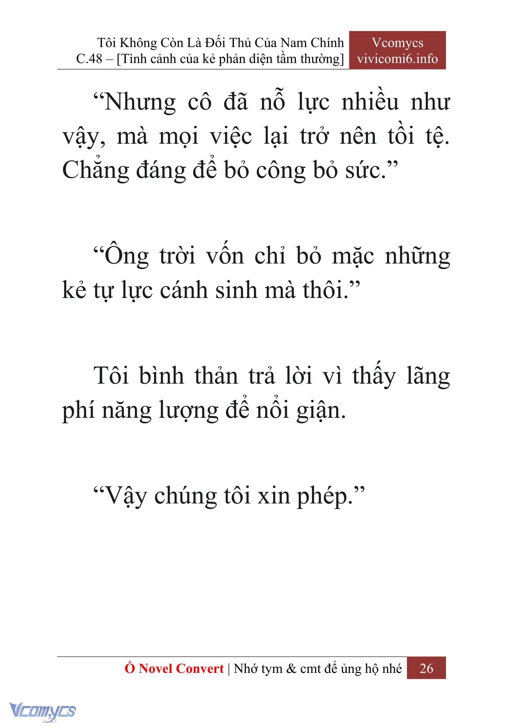[Novel] Tôi Không Còn Là Đối Thủ Của Nam Chính Chap 48 - Trang 2