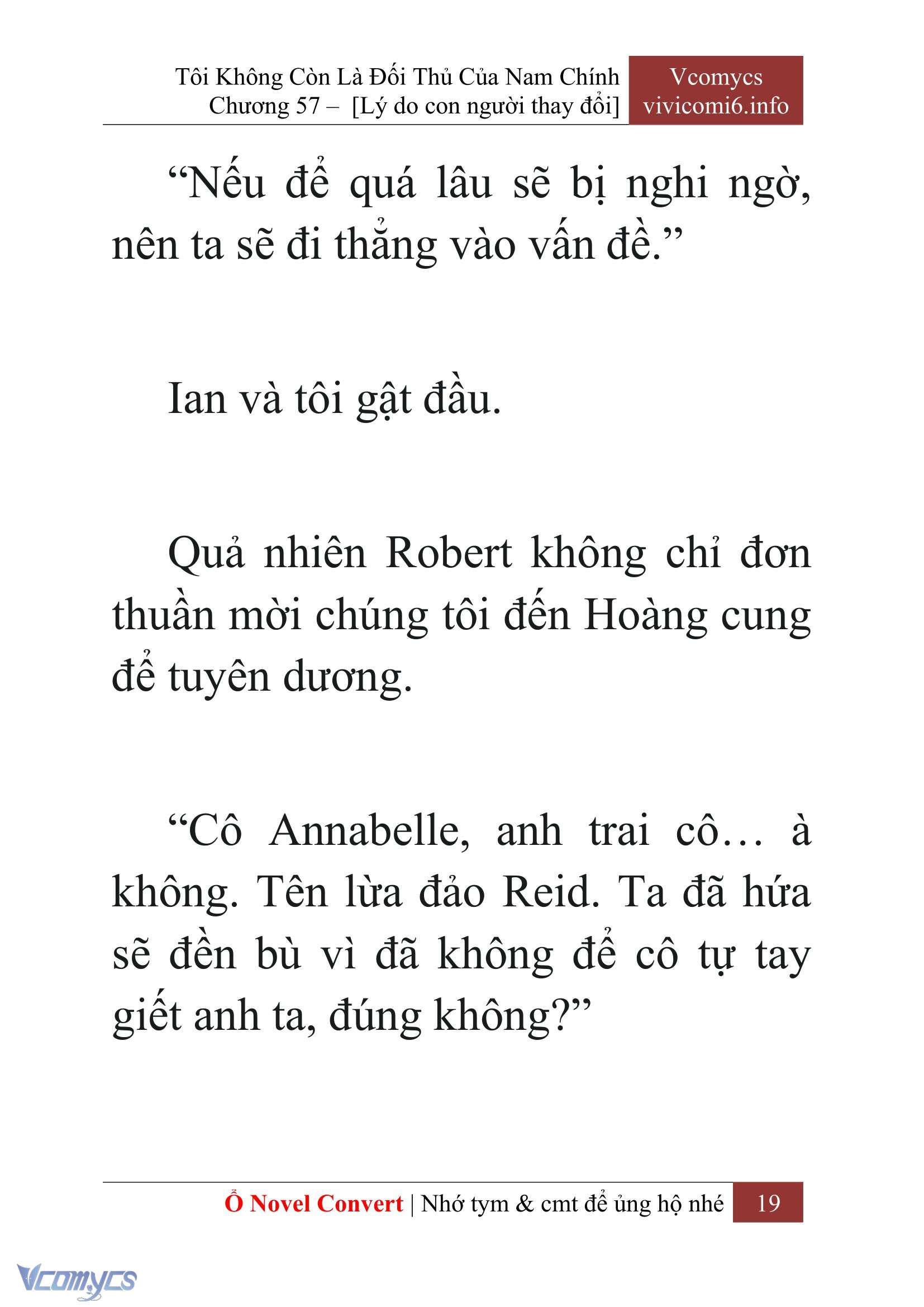 [Novel] Tôi Không Còn Là Đối Thủ Của Nam Chính Chap 57 - Next Chap 58