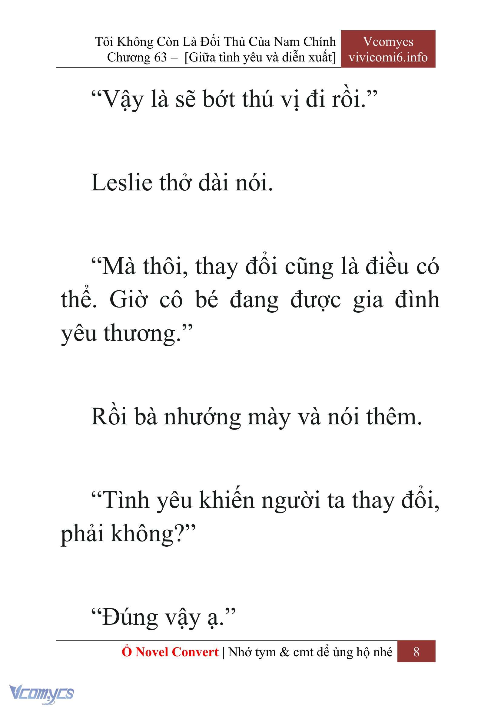[Novel] Tôi Không Còn Là Đối Thủ Của Nam Chính Chap 63 - Next 