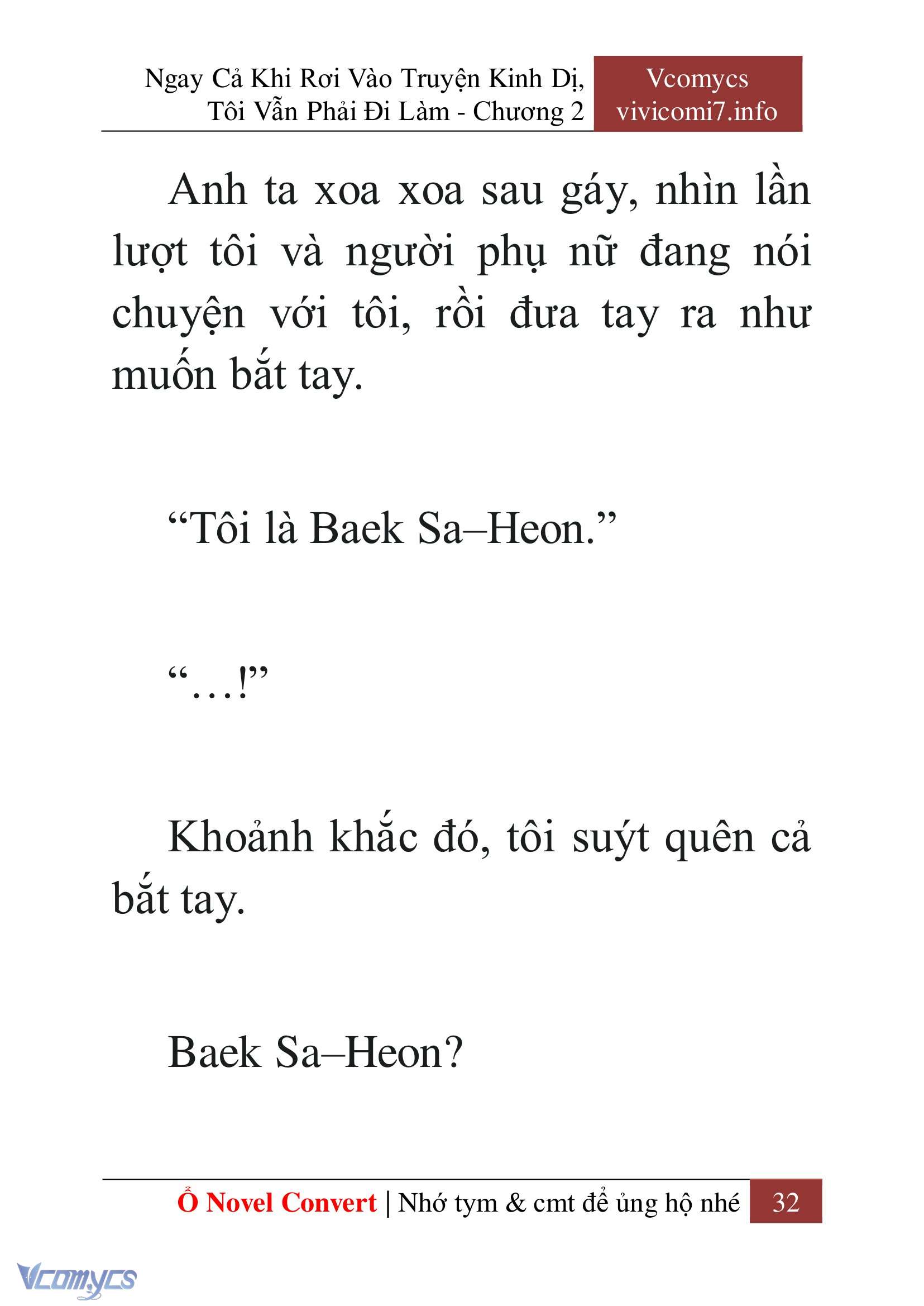 [Novel] Ngay Cả Khi Rơi Vào Truyện Kinh Dị, Tôi Vẫn Phải Đi Làm Chap 2 - Next 