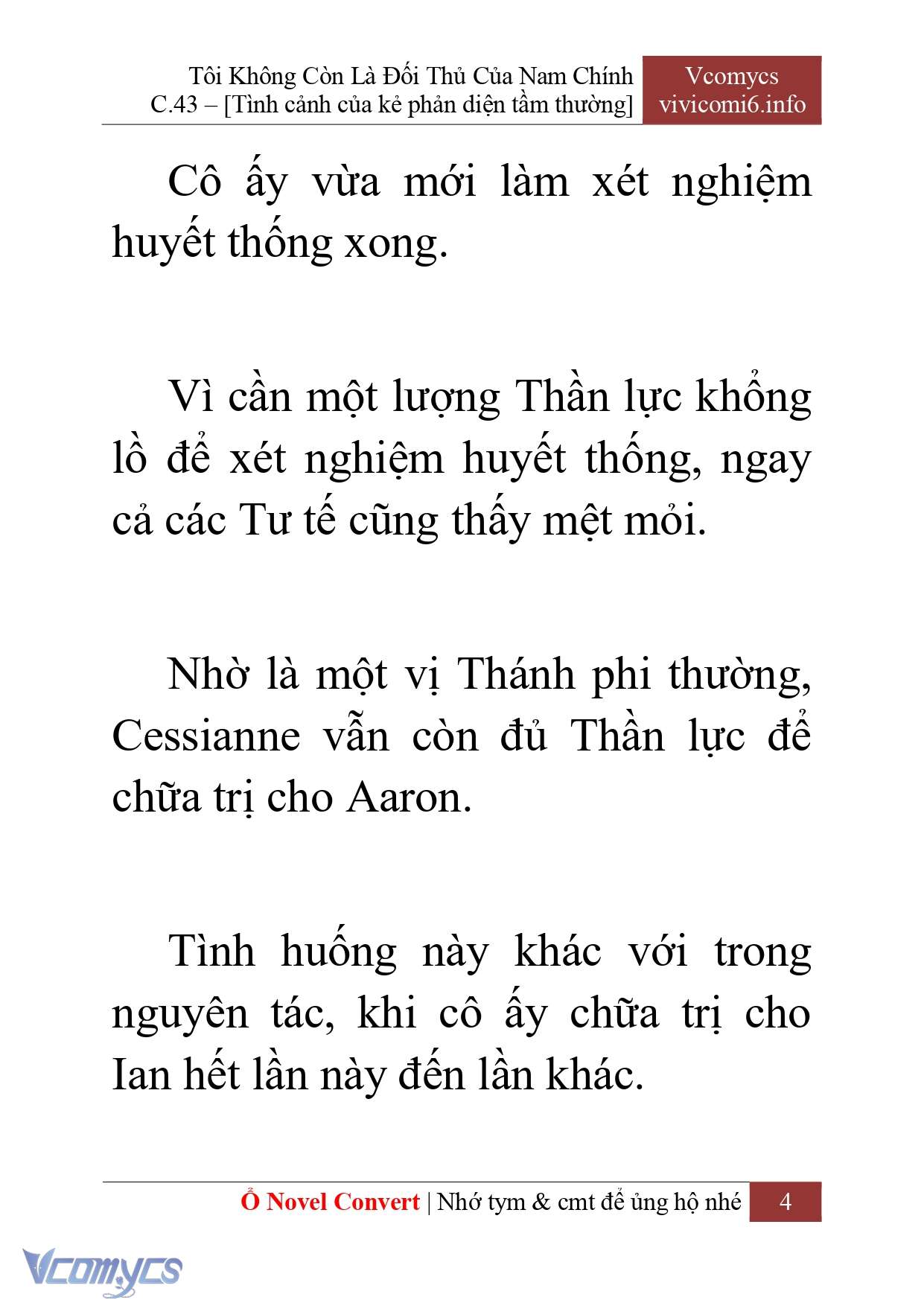 [Novel] Tôi Không Còn Là Đối Thủ Của Nam Chính Chap 43 - Trang 2