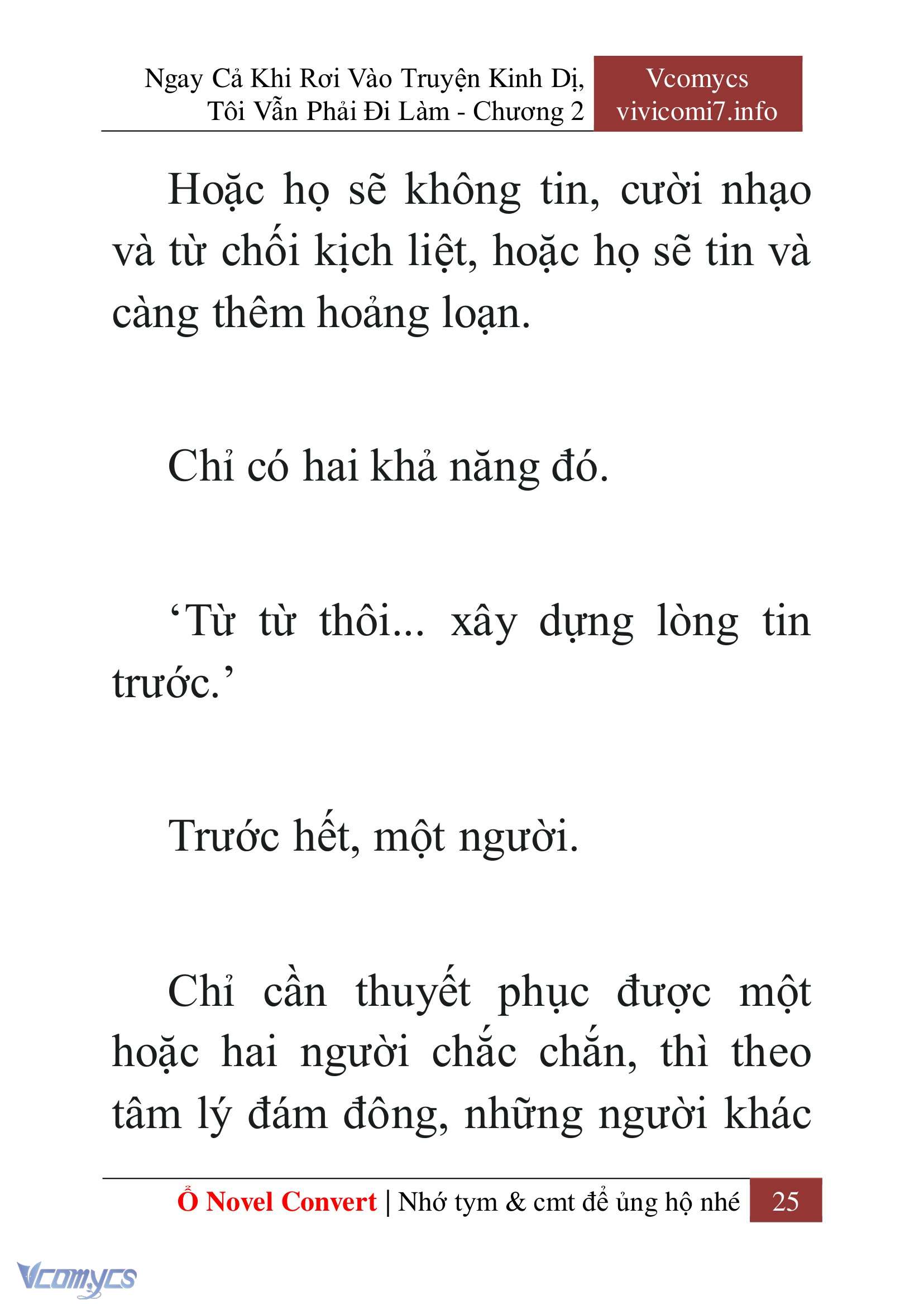 [Novel] Ngay Cả Khi Rơi Vào Truyện Kinh Dị, Tôi Vẫn Phải Đi Làm Chap 2 - Next 