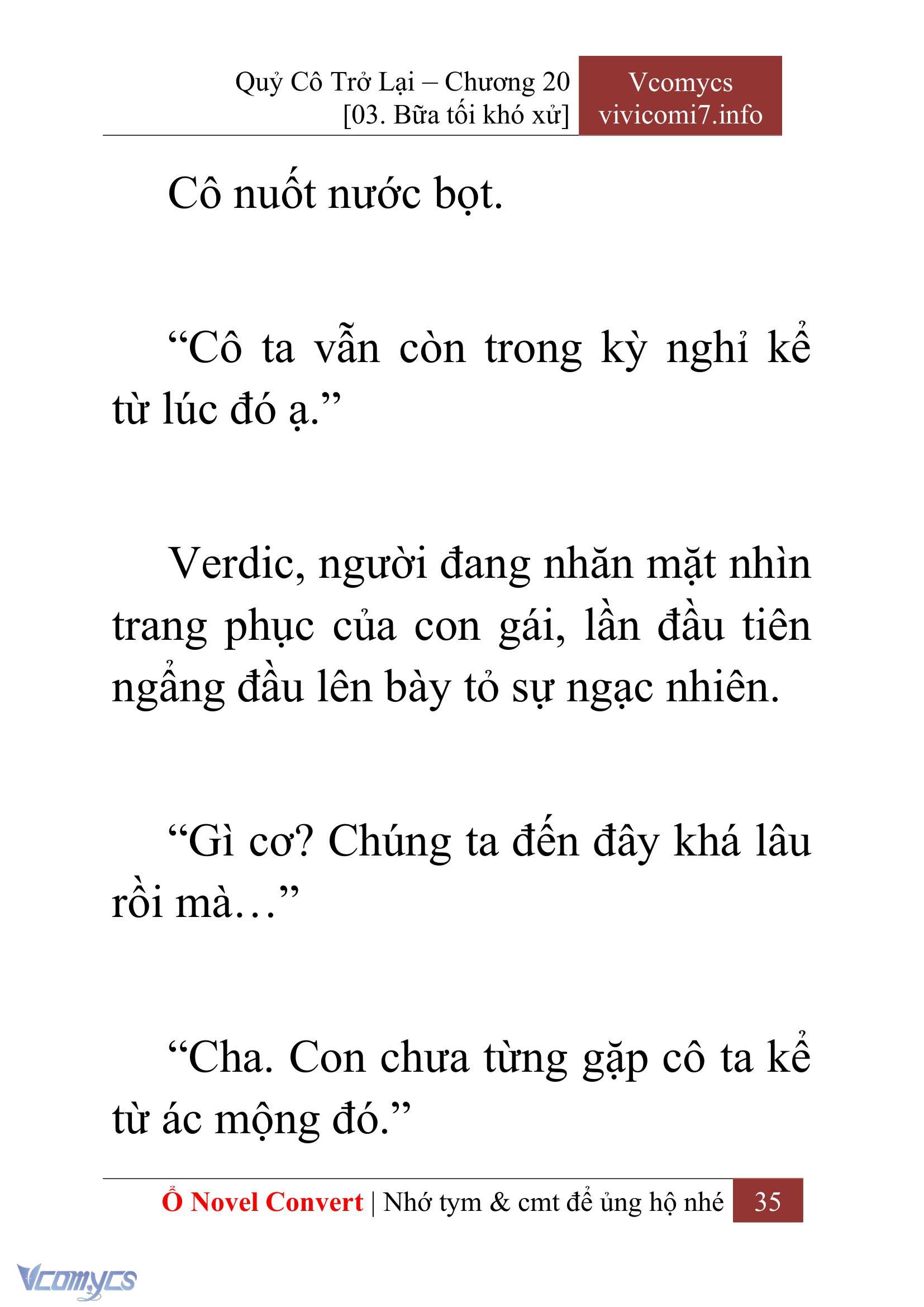 [Novel] Quý Cô Trở Lại Chap 20 - Next Chap 21