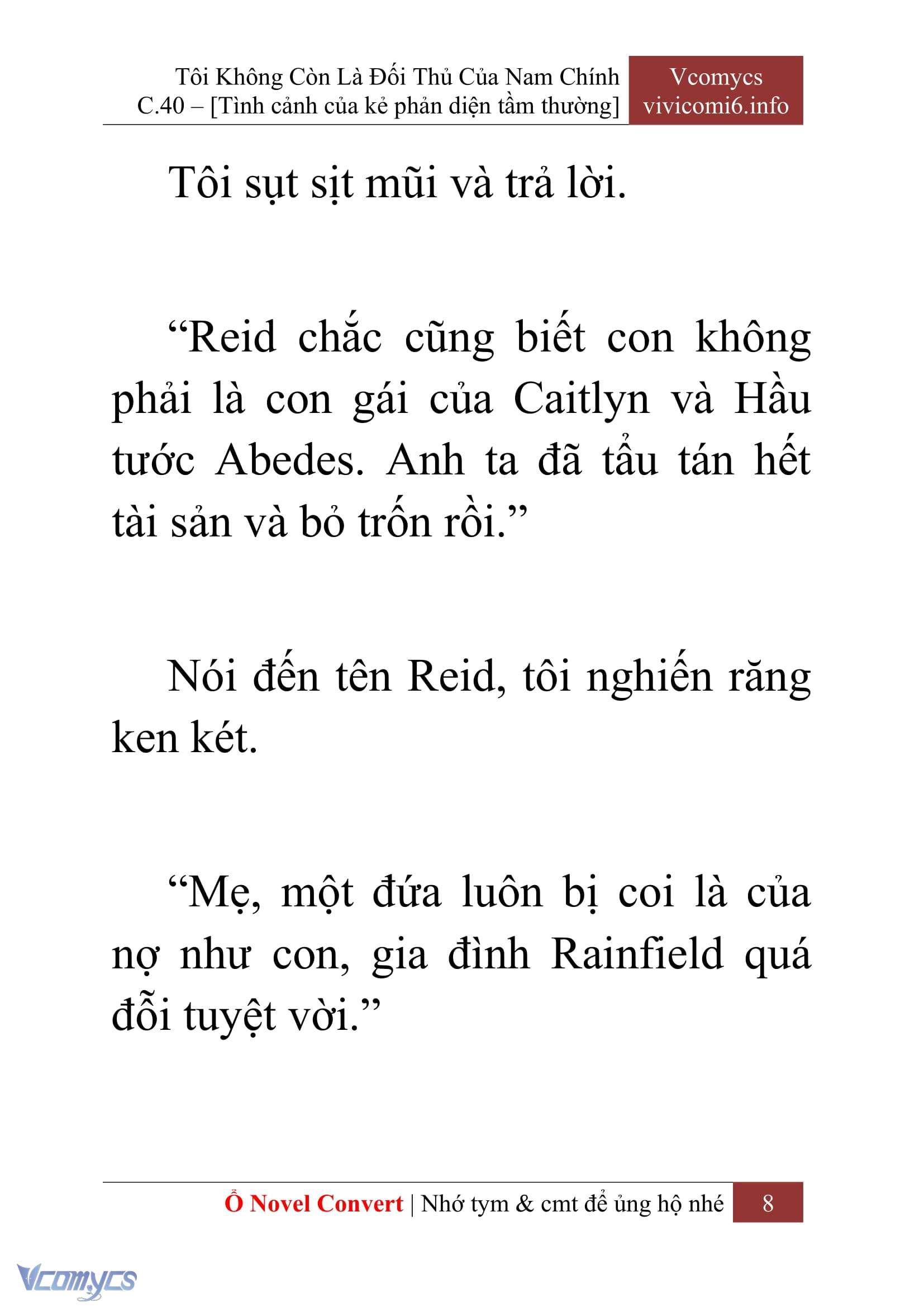 [Novel] Tôi Không Còn Là Đối Thủ Của Nam Chính Chap 40 - Trang 2
