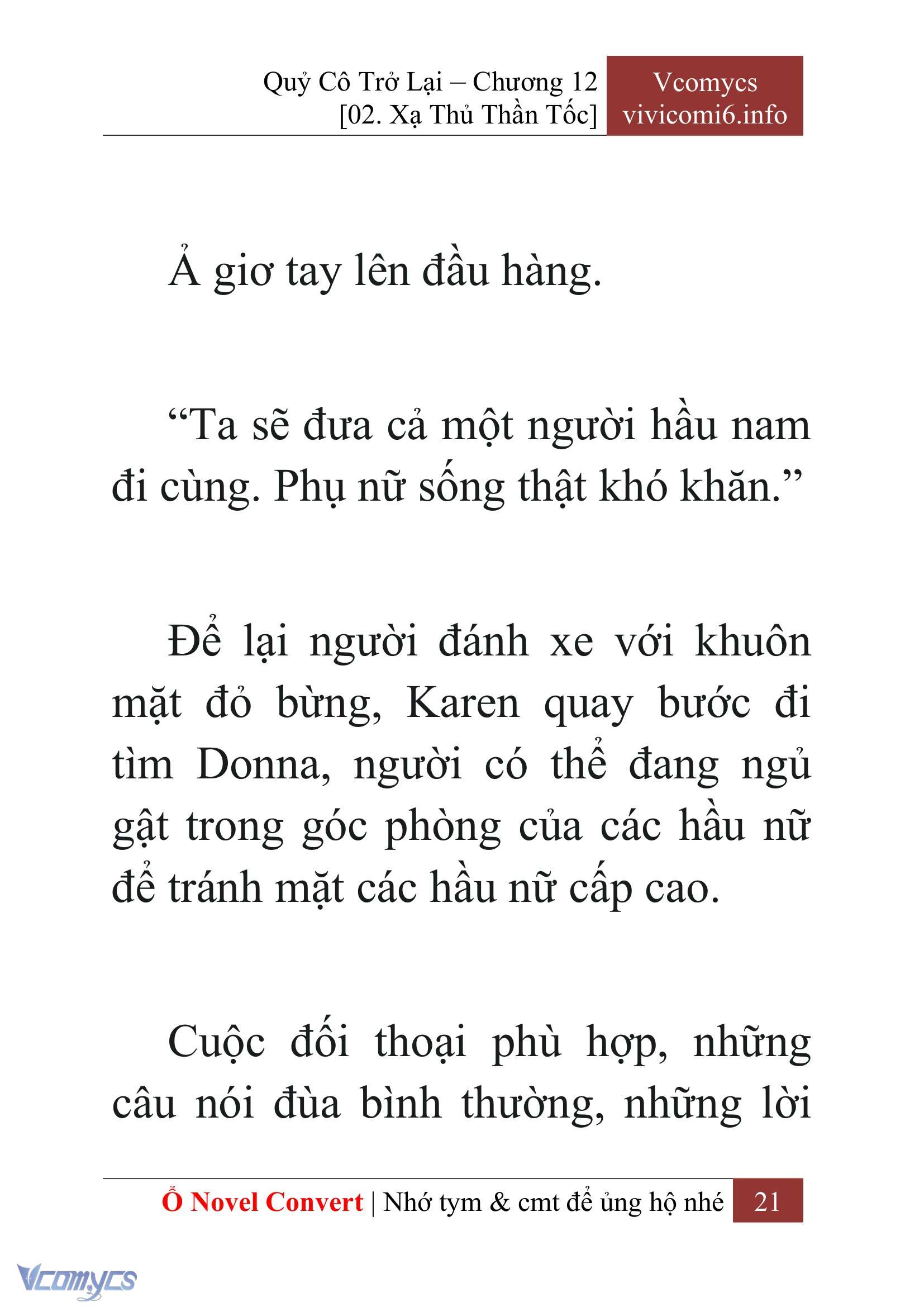 [Novel] Quý Cô Trở Lại Chap 12 - Trang 2