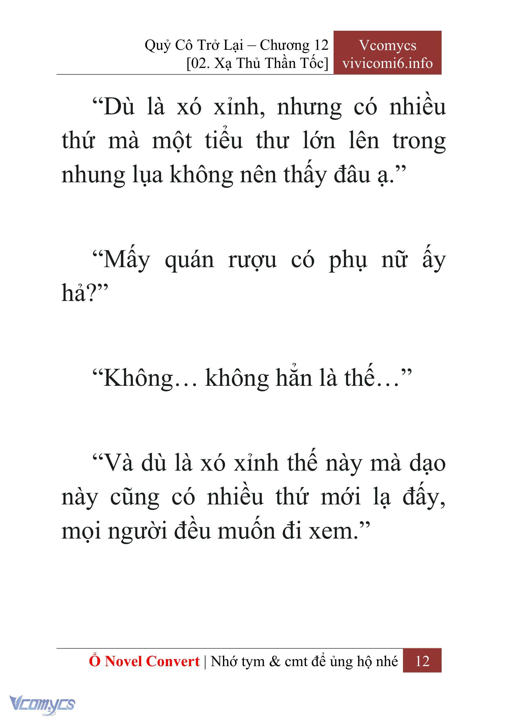 [Novel] Quý Cô Trở Lại Chap 12 - Trang 2
