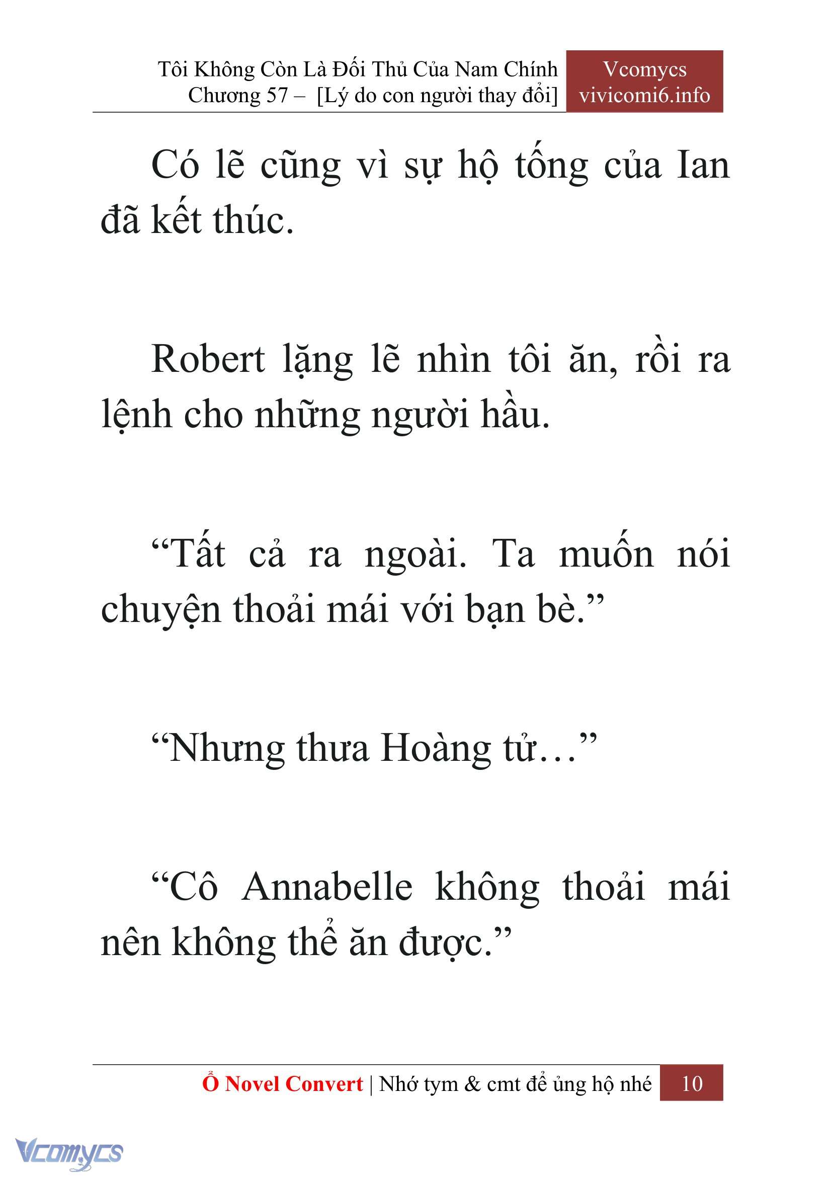 [Novel] Tôi Không Còn Là Đối Thủ Của Nam Chính Chap 57 - Next Chap 58