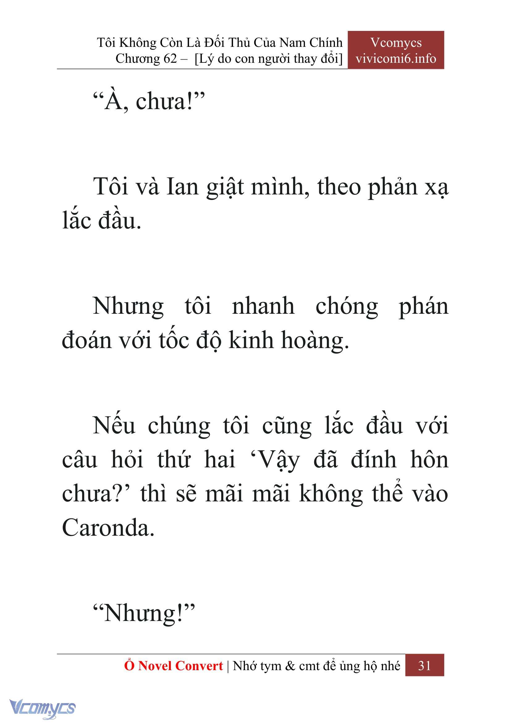[Novel] Tôi Không Còn Là Đối Thủ Của Nam Chính Chap 62 - Next Chap 63