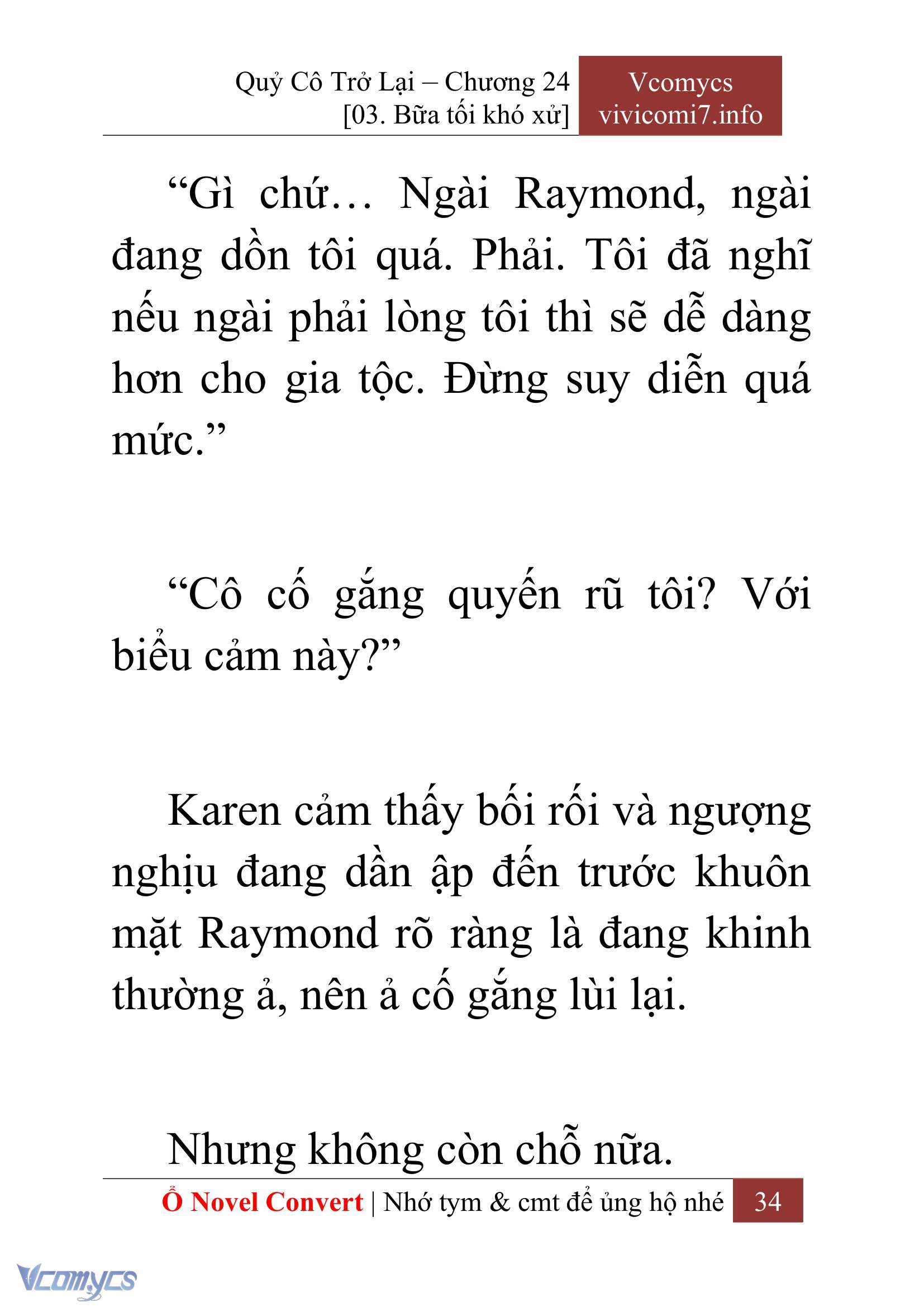 [Novel] Quý Cô Trở Lại Chap 24 - Next 