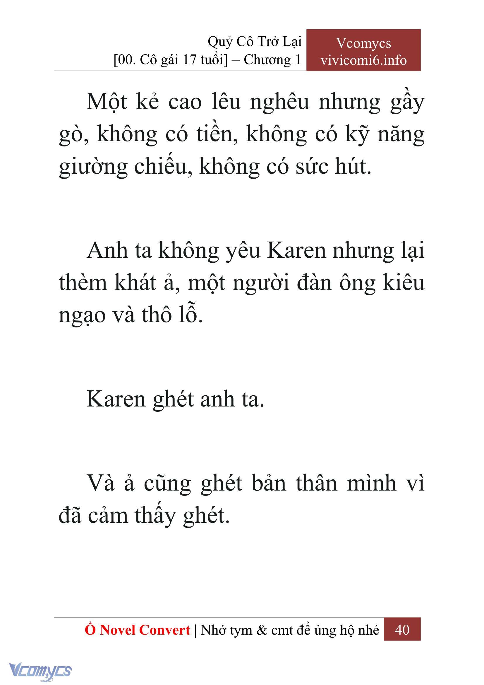 [Novel] Quý Cô Trở Lại Chap 1 - Trang 2