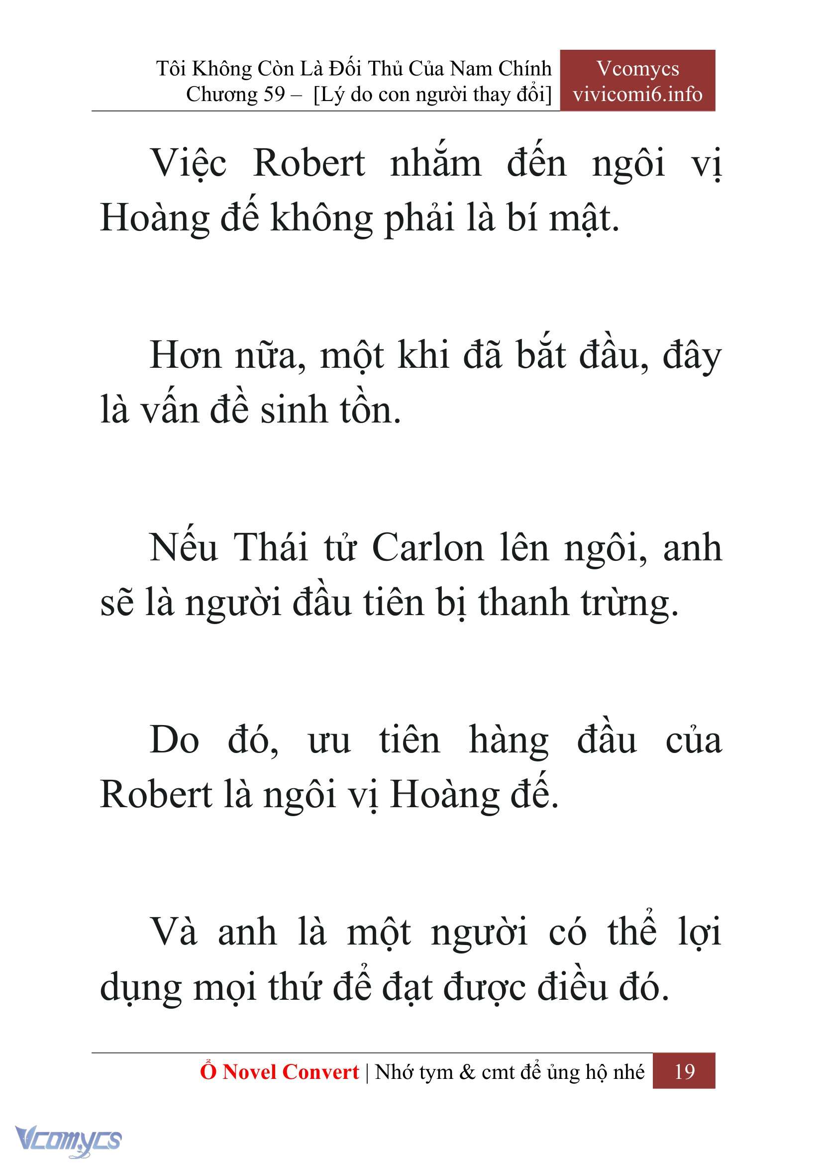 [Novel] Tôi Không Còn Là Đối Thủ Của Nam Chính Chap 59 - Next Chap 60