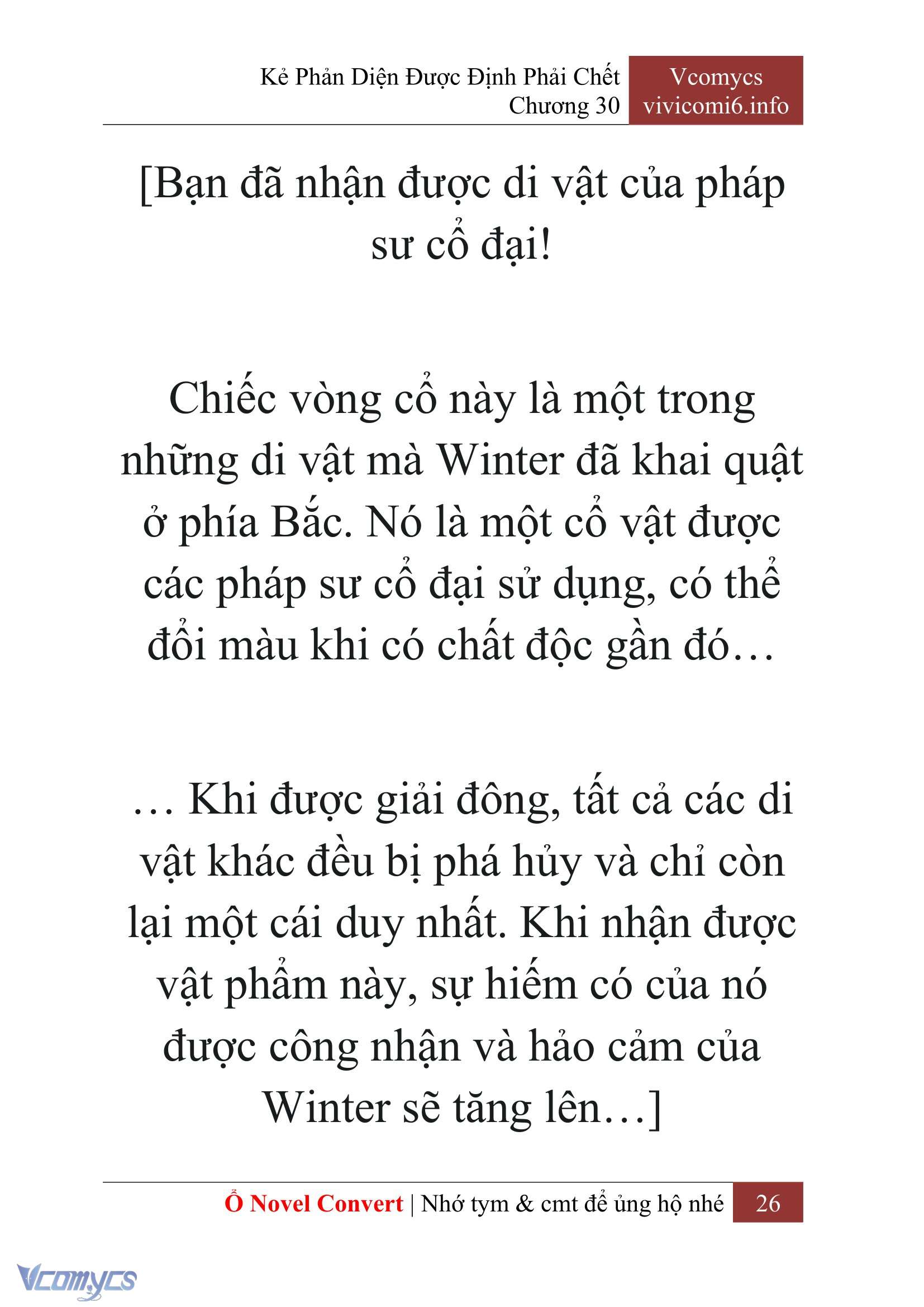 [Novel] Kẻ Phản Diện Được Định Phải Chết Chap 30 - Trang 2