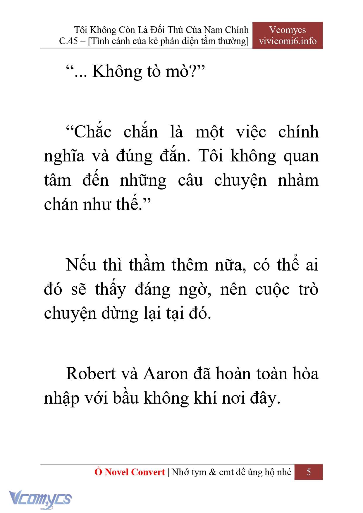 [Novel] Tôi Không Còn Là Đối Thủ Của Nam Chính Chap 45 - Trang 2