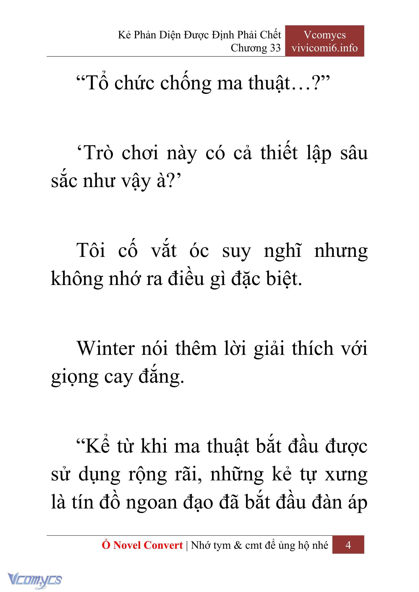 [Novel] Kẻ Phản Diện Được Định Phải Chết Chap 33 - Next 