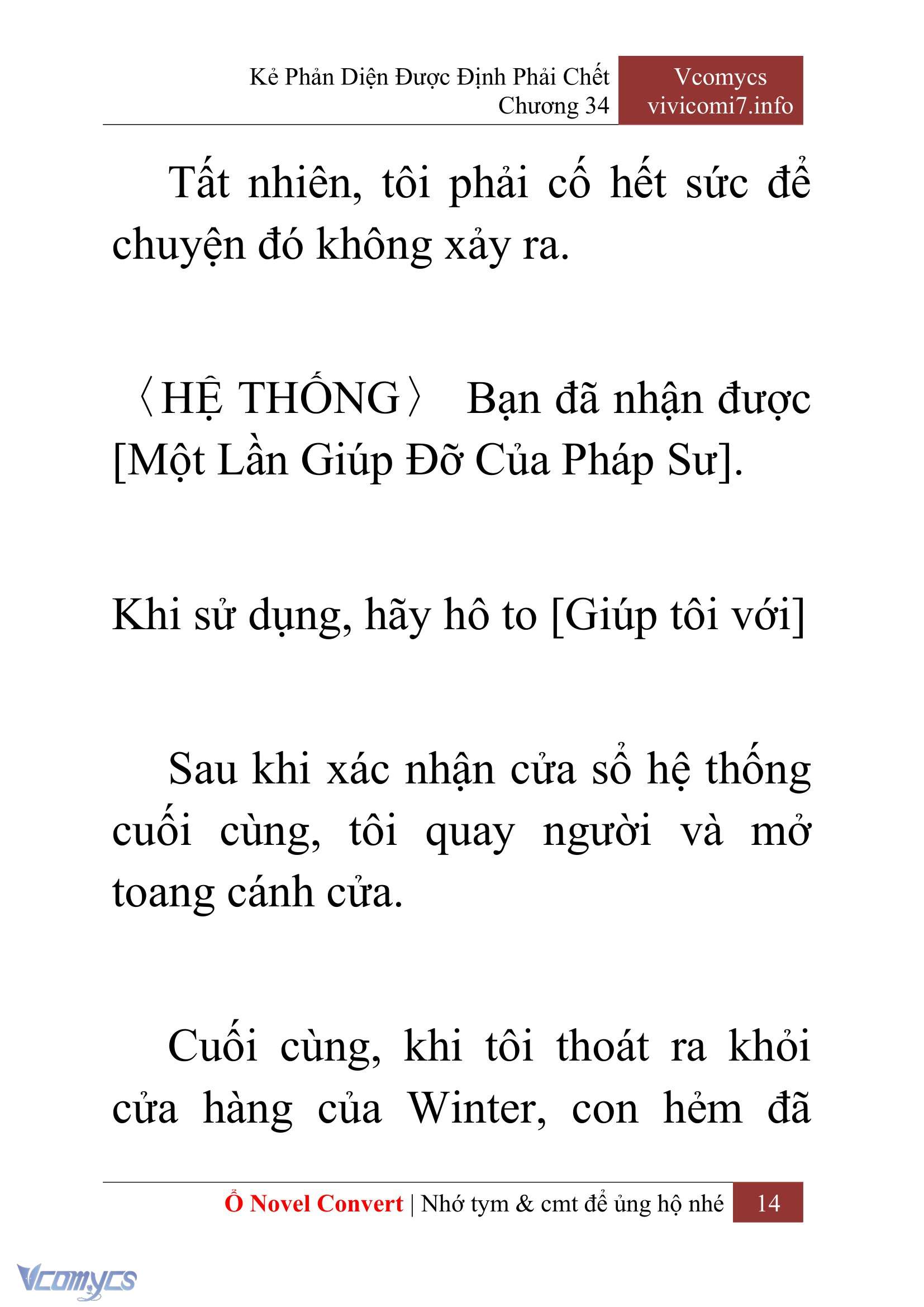 [Novel] Kẻ Phản Diện Được Định Phải Chết Chap 34 - Next 