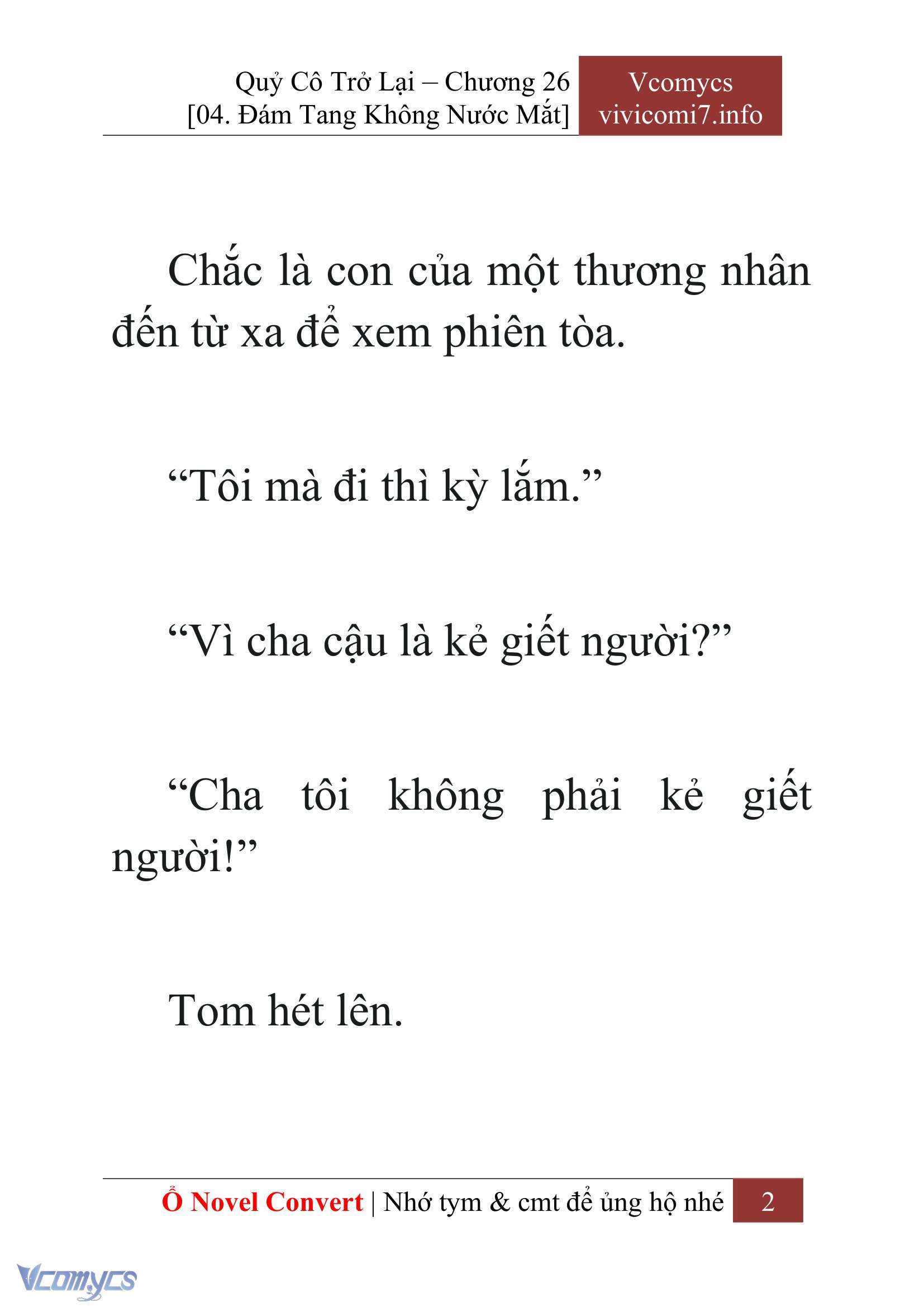 [Novel] Quý Cô Trở Lại Chap 26 - Trang 2