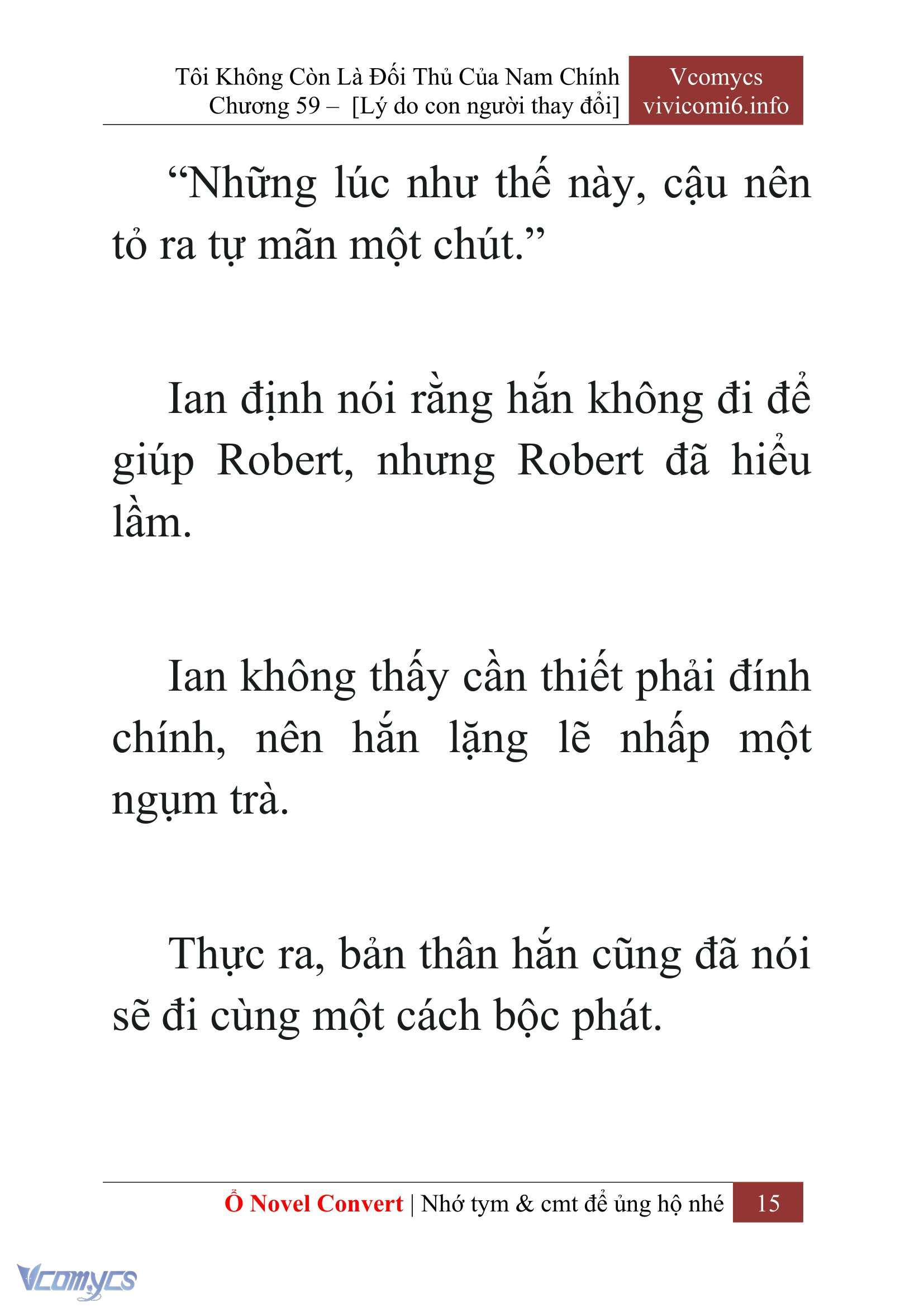 [Novel] Tôi Không Còn Là Đối Thủ Của Nam Chính Chap 59 - Next Chap 60