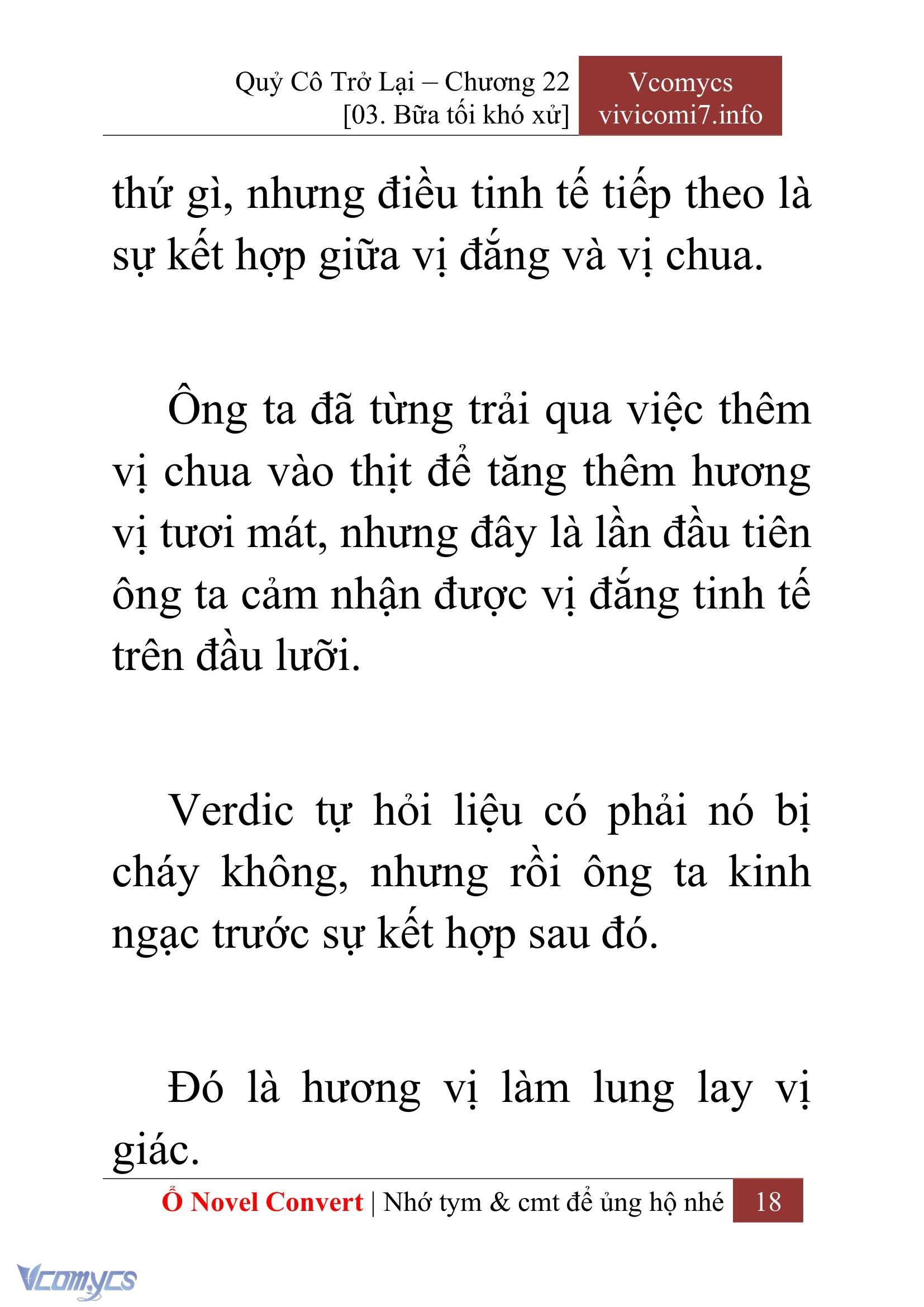 [Novel] Quý Cô Trở Lại Chap 22 - Next Chap 23