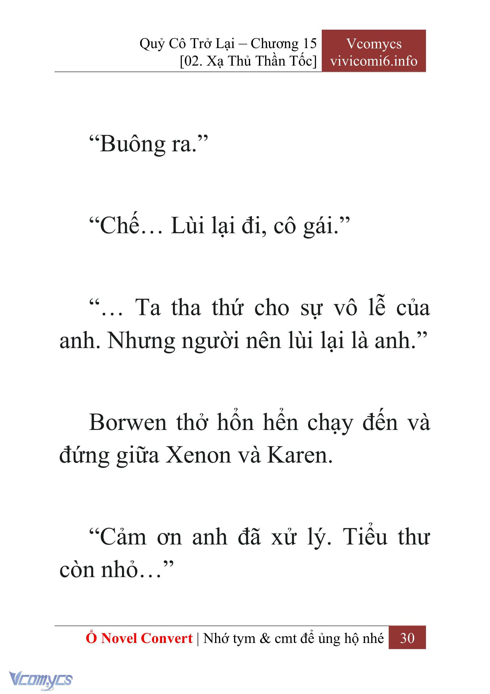 [Novel] Quý Cô Trở Lại Chap 15 - Trang 2