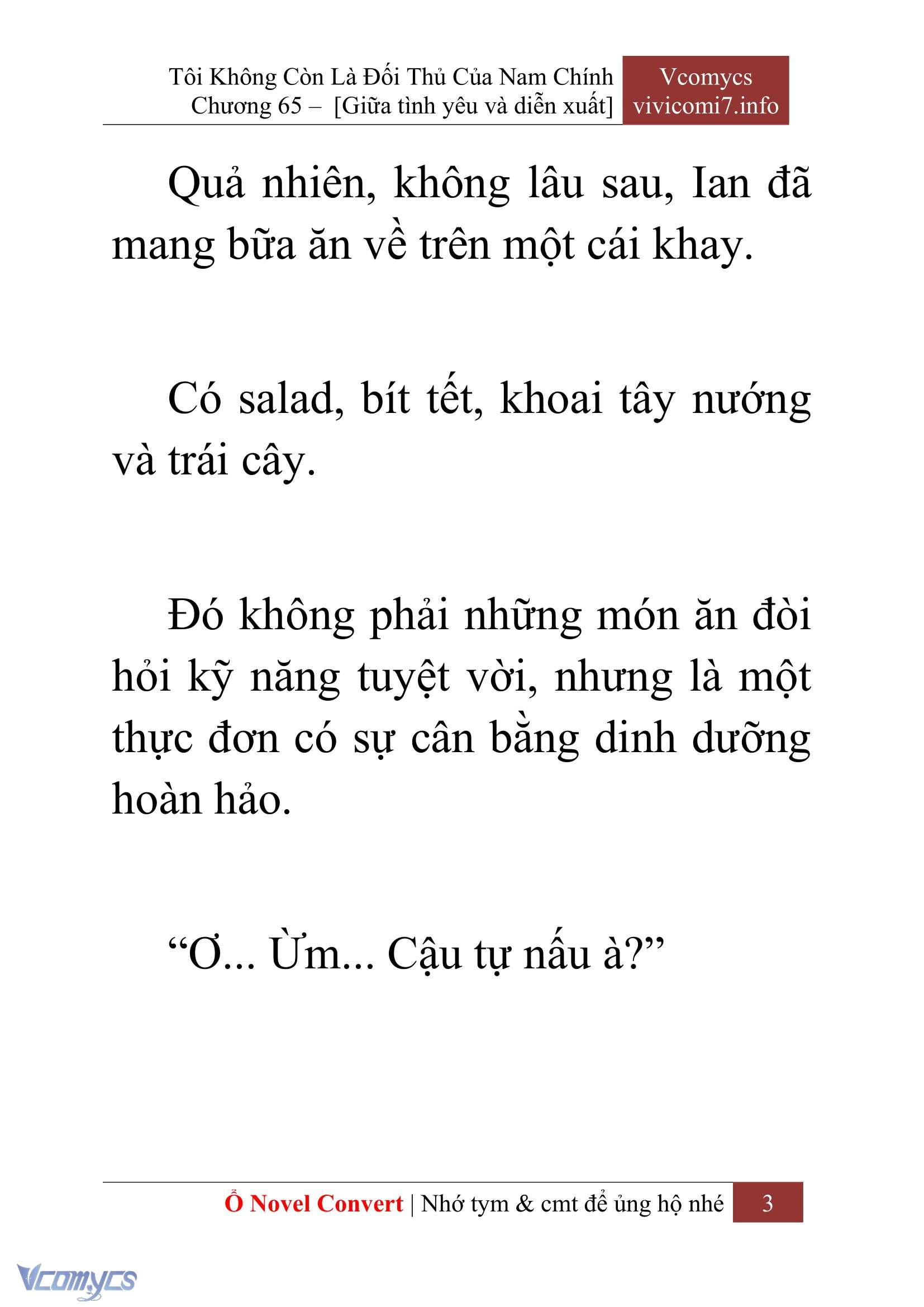 [Novel] Tôi Không Còn Là Đối Thủ Của Nam Chính Chap 65 - Trang 2