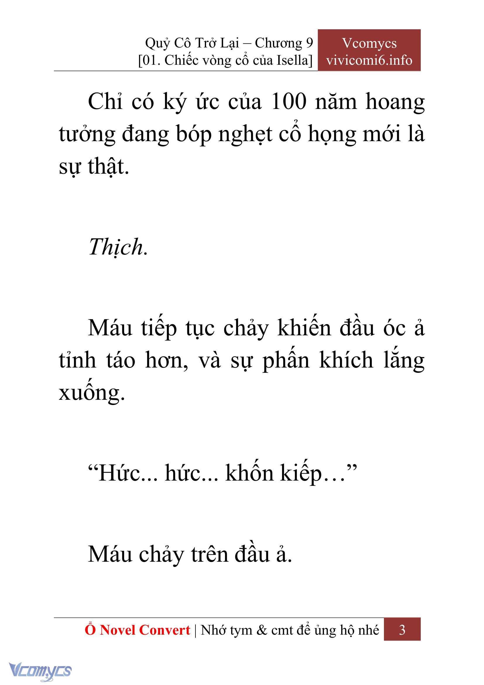 [Novel] Quý Cô Trở Lại Chap 9 - Trang 2
