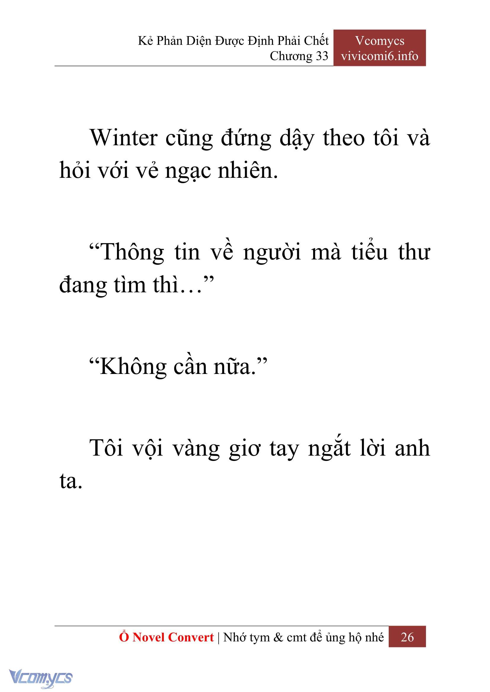 [Novel] Kẻ Phản Diện Được Định Phải Chết Chap 33 - Next 