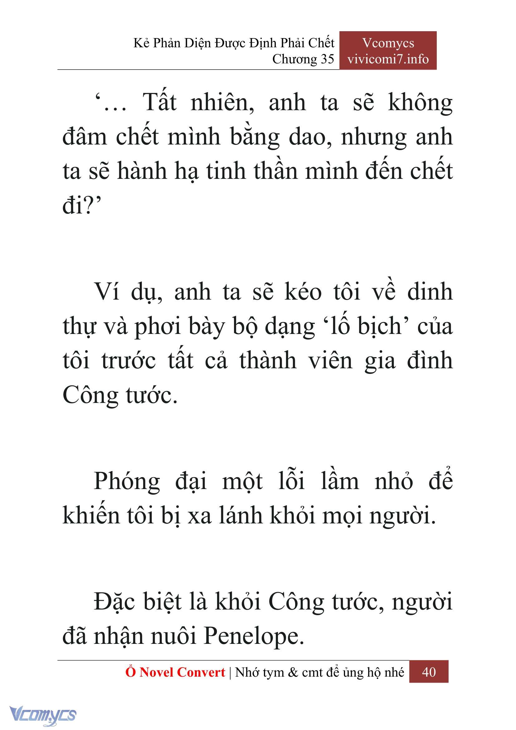 [Novel] Kẻ Phản Diện Được Định Phải Chết Chap 35 - Next 