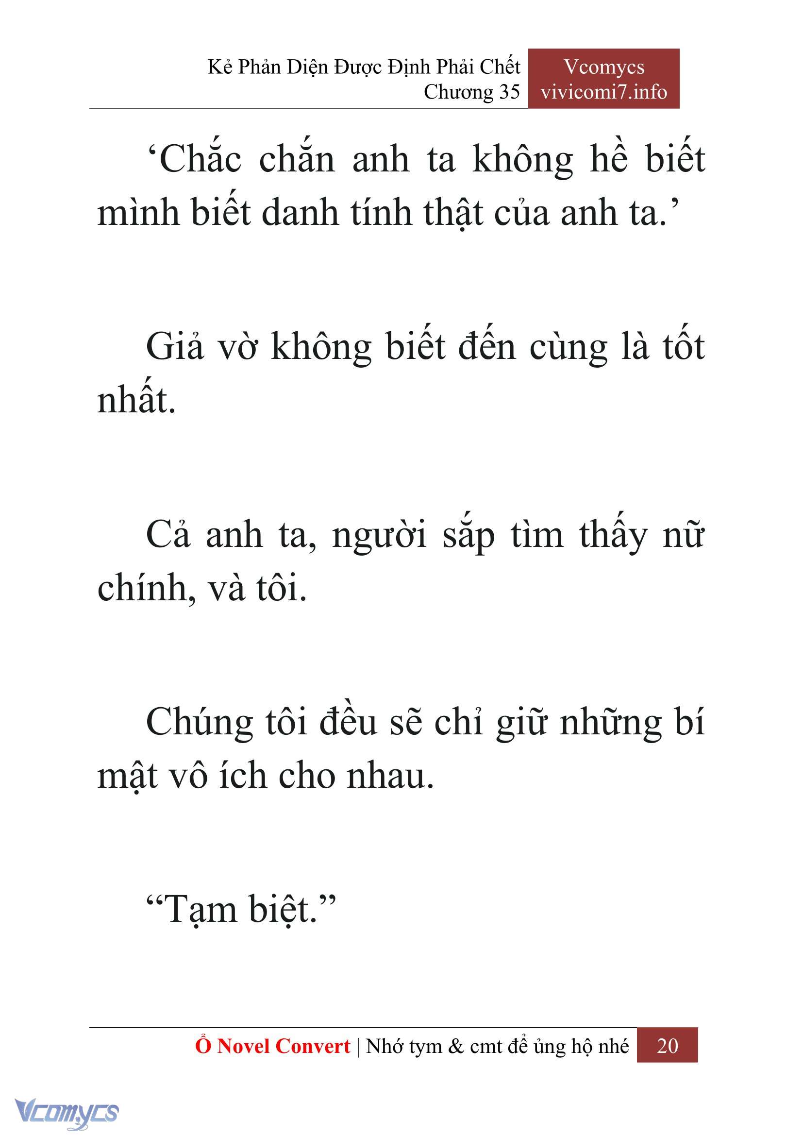 [Novel] Kẻ Phản Diện Được Định Phải Chết Chap 35 - Next 